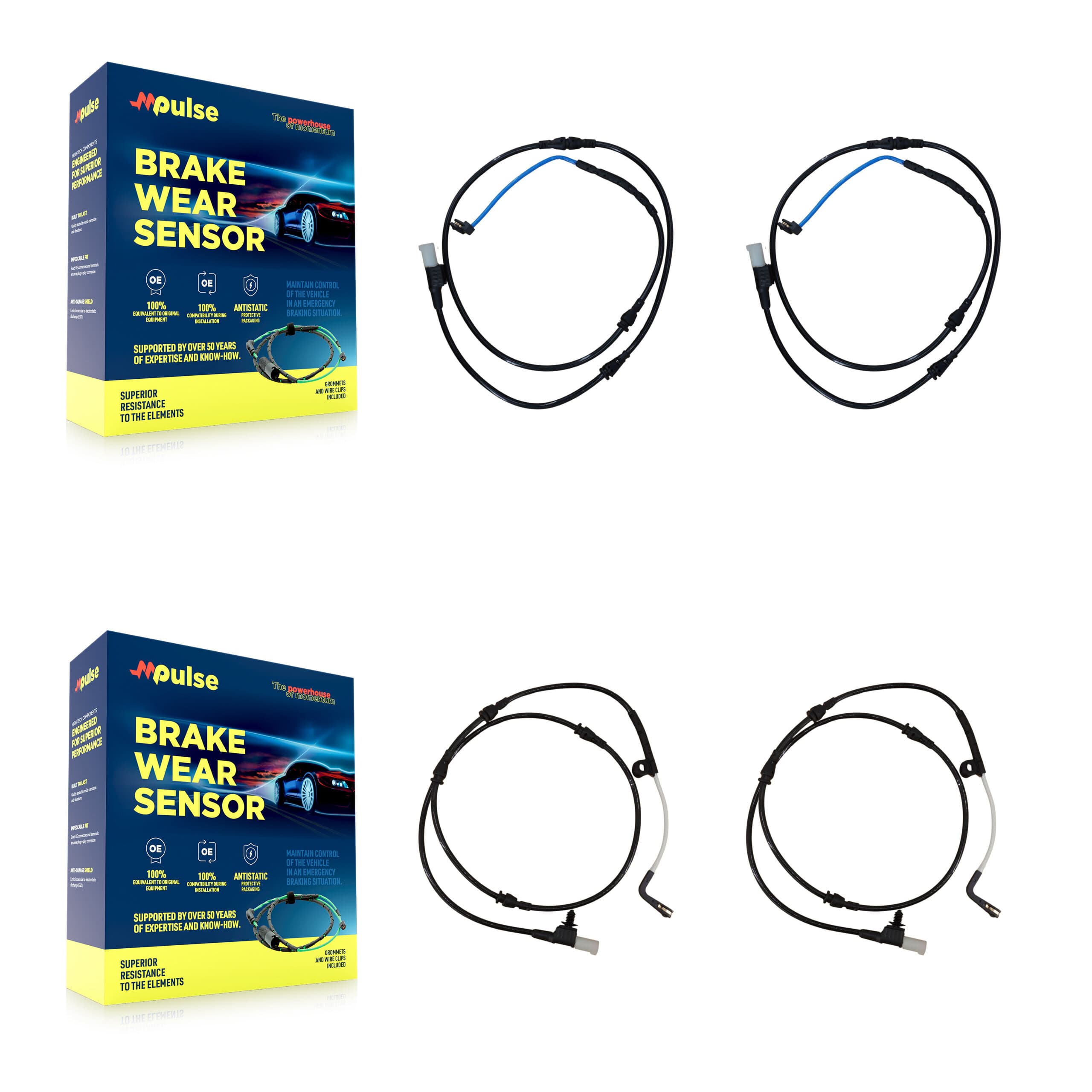 Mpulse - KSE-100244 - Front and Rear Disc Brake Pad Wear Sensor Kits image 1