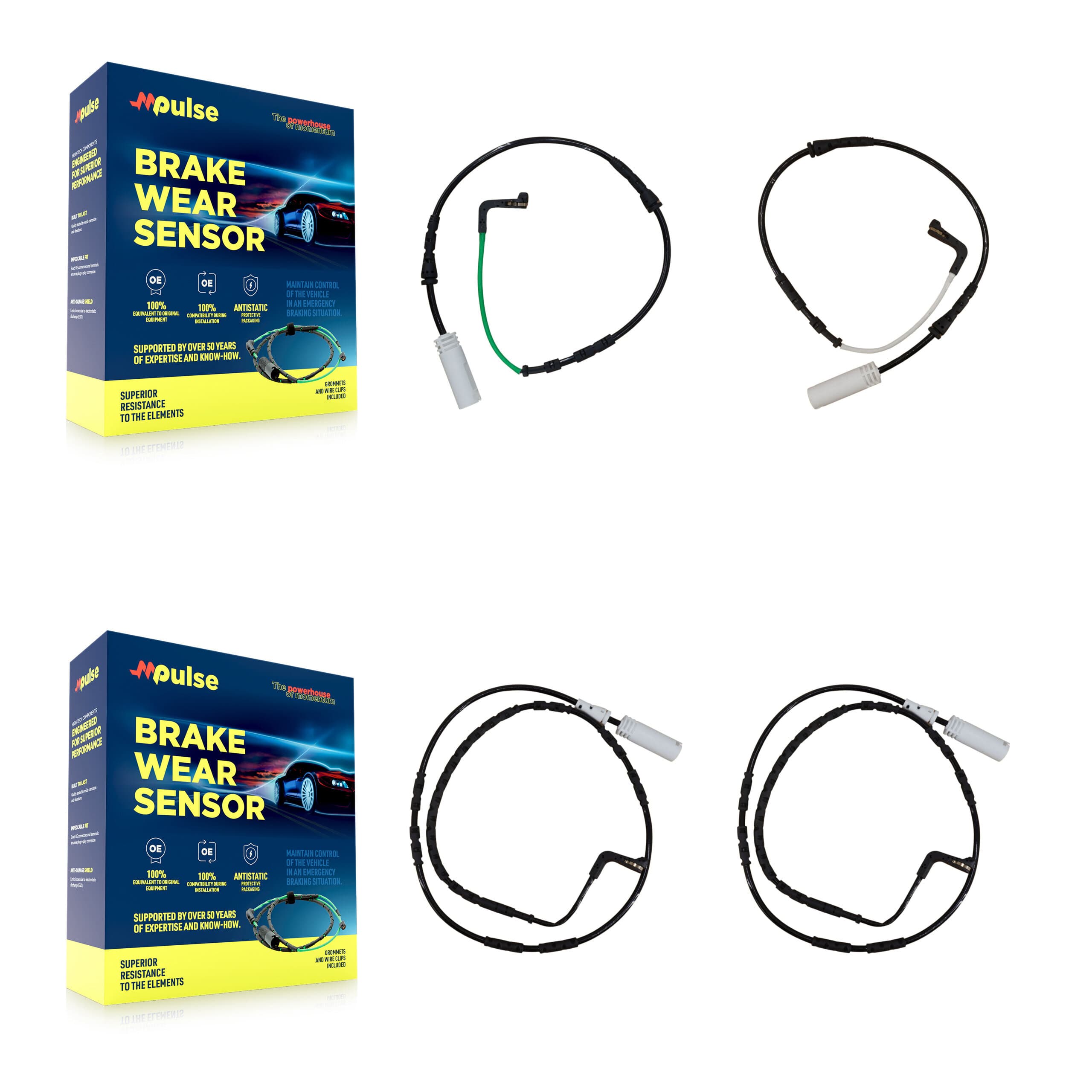Mpulse - KSE-100364 - Front and Rear Disc Brake Pad Wear Sensor Kits image 1