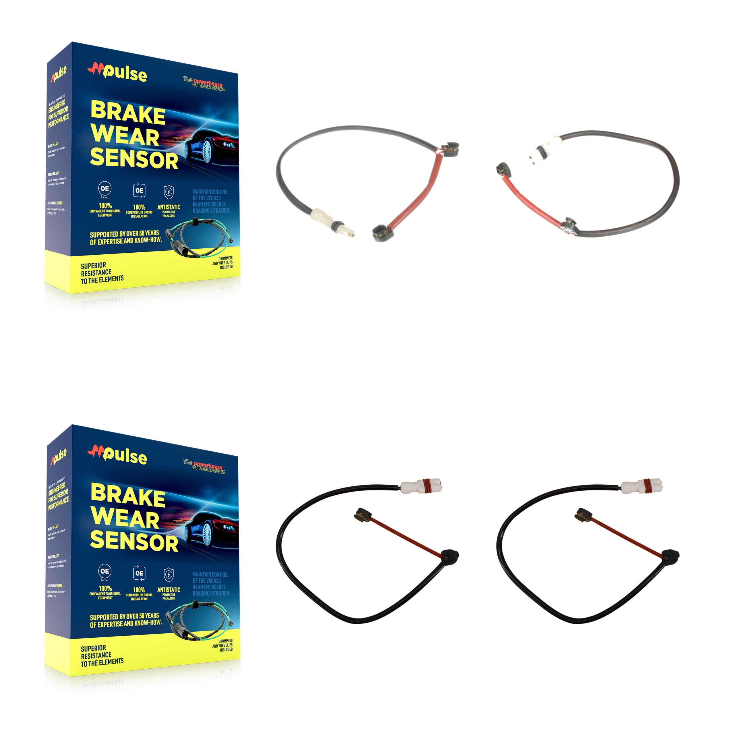 Mpulse - KSE-100367 - Front and Rear Disc Brake Pad Wear Sensor Kits image 1