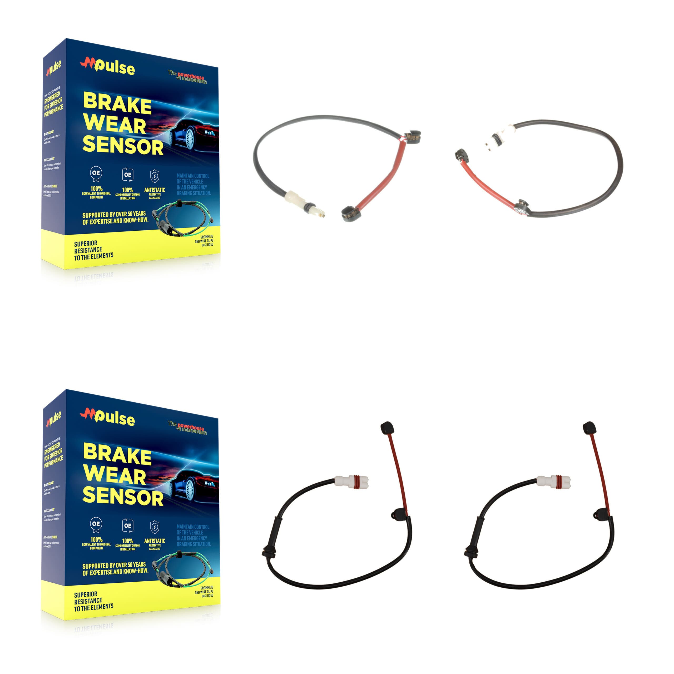 Mpulse - KSE-100371 - Front and Rear Disc Brake Pad Wear Sensor Kits image 1