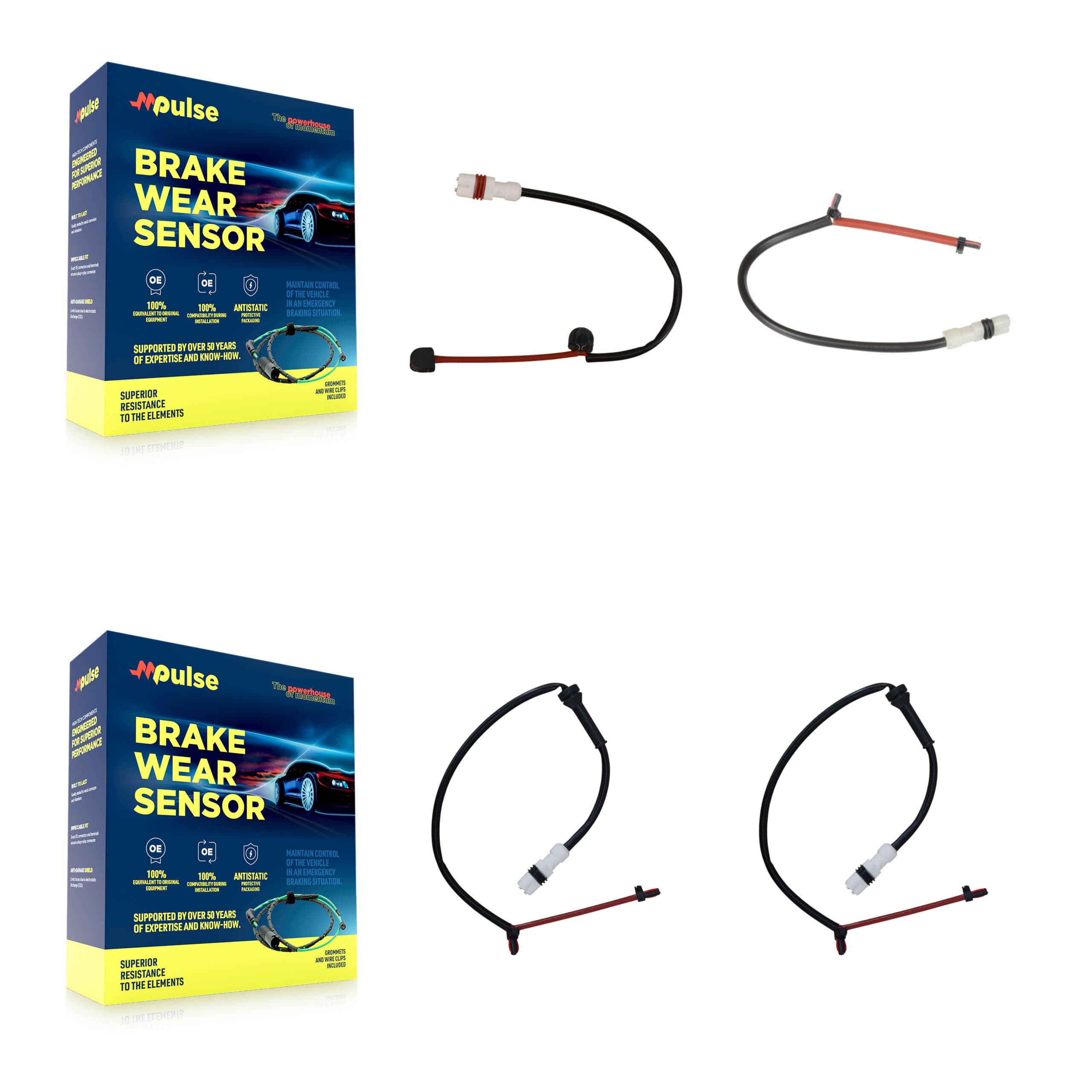 Mpulse - KSE-100392 - Front and Rear Disc Brake Pad Wear Sensor Kits image 1