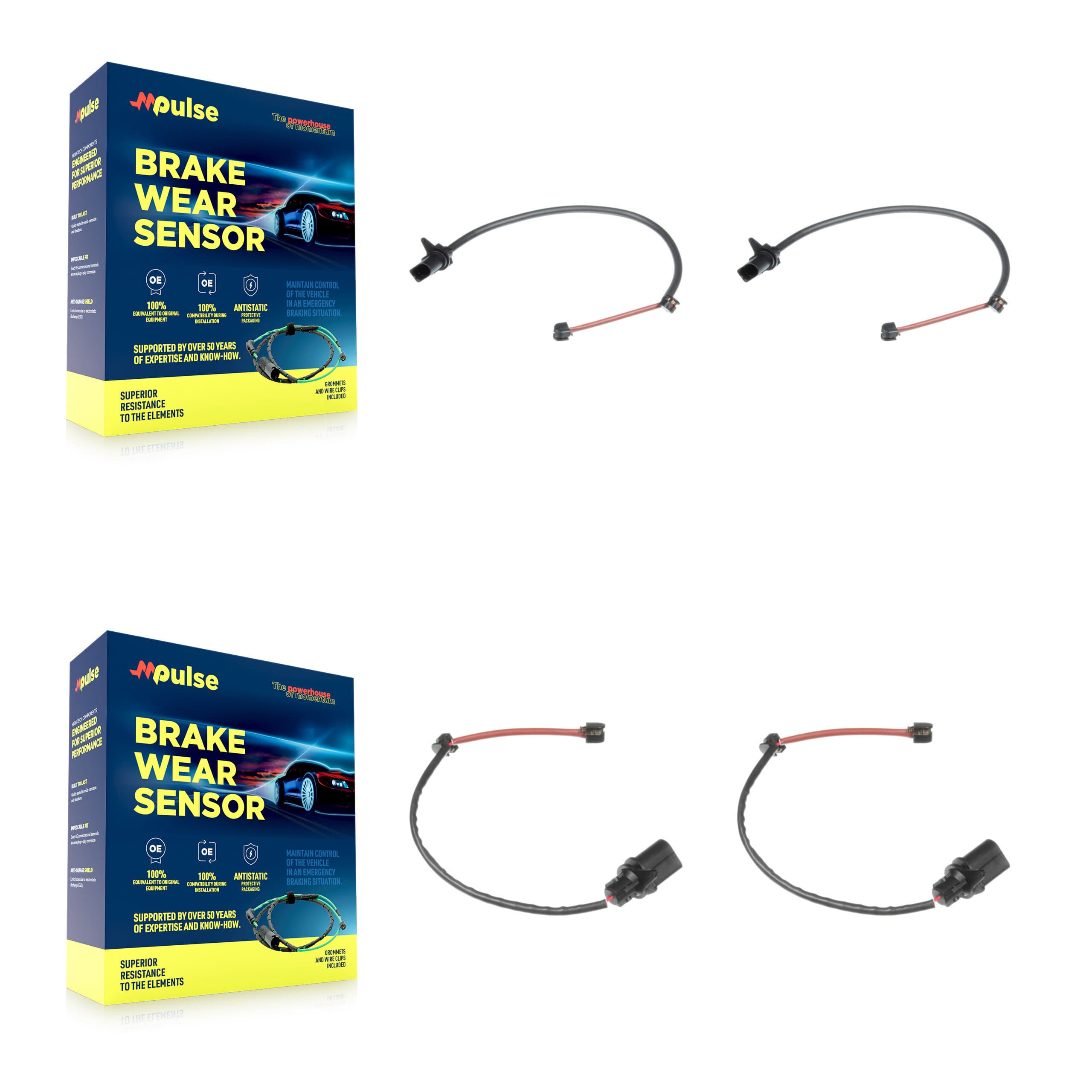 Mpulse - KSE-100400 - Front and Rear Disc Brake Pad Wear Sensor Kits image 1