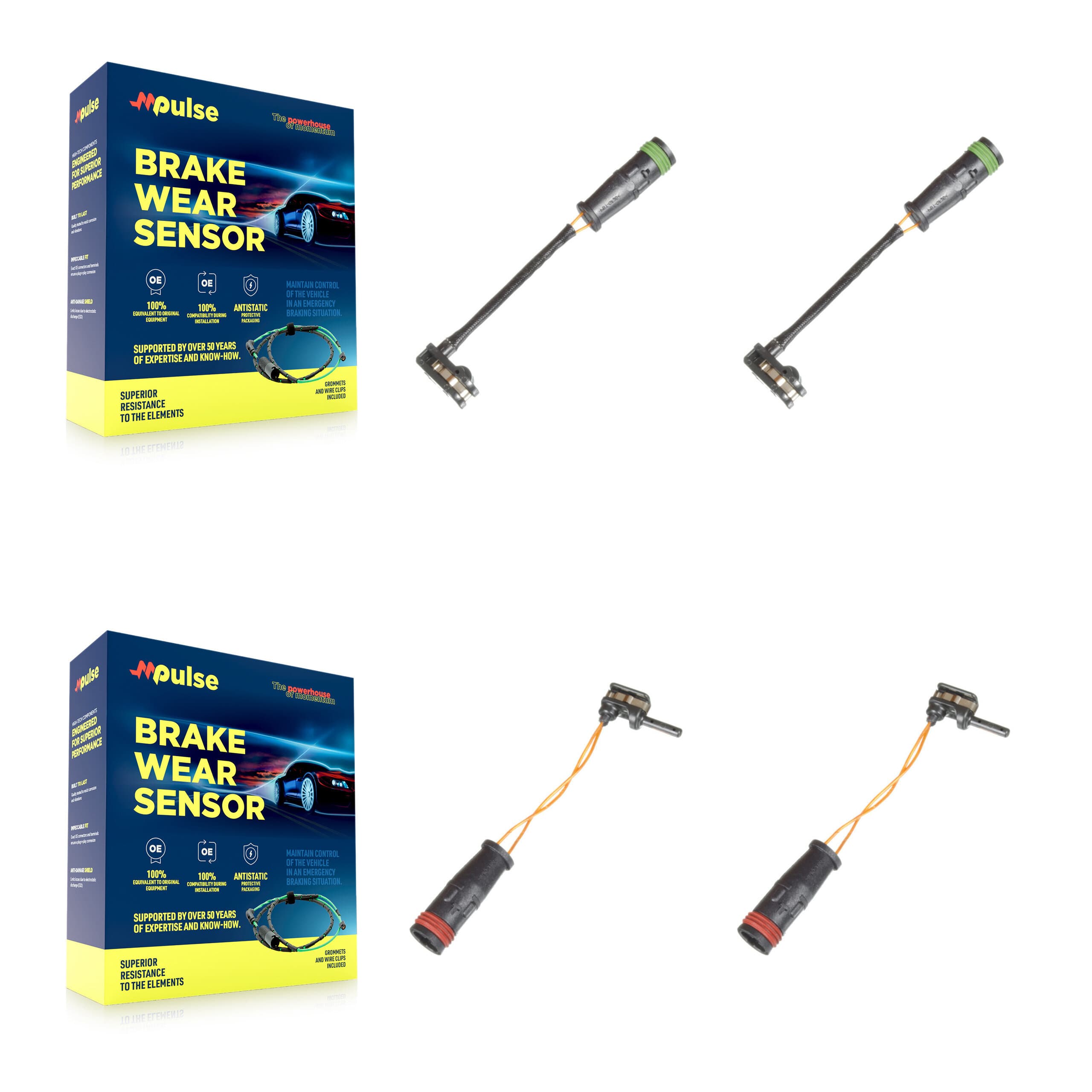 Mpulse - KSE-100440 - Front and Rear Disc Brake Pad Wear Sensor Kits image 1