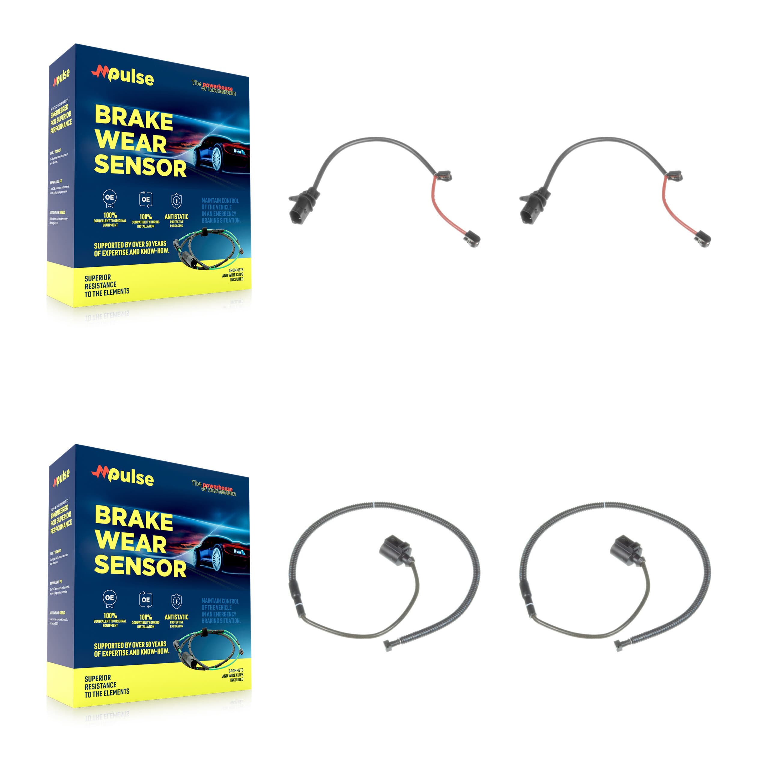 Mpulse - KSE-100456 - Front and Rear Disc Brake Pad Wear Sensor Kits image 1