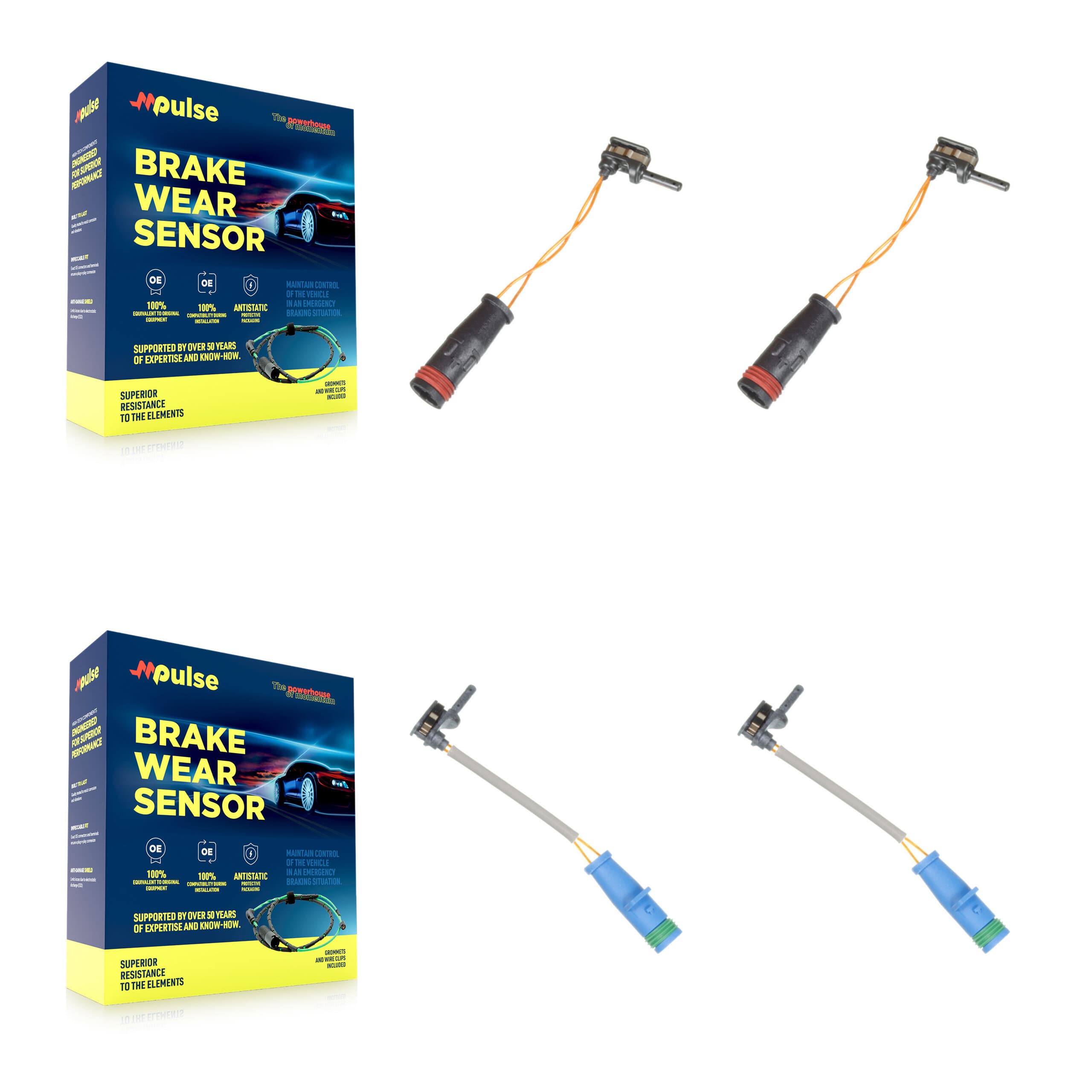 Mpulse - KSE-100475 - Front and Rear Disc Brake Pad Wear Sensor Kits image 1
