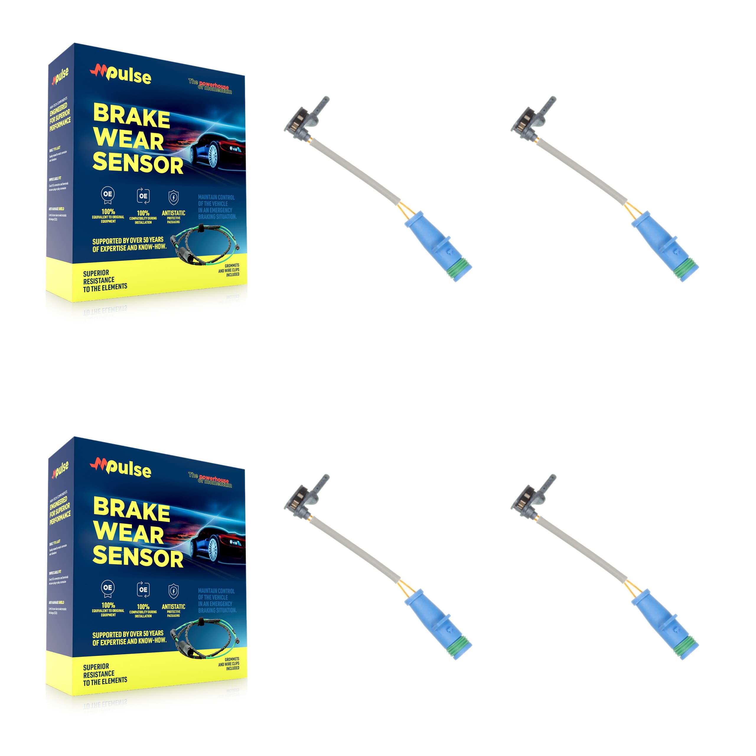 Mpulse - KSE-100476 - Front and Rear Disc Brake Pad Wear Sensor Kits image 1
