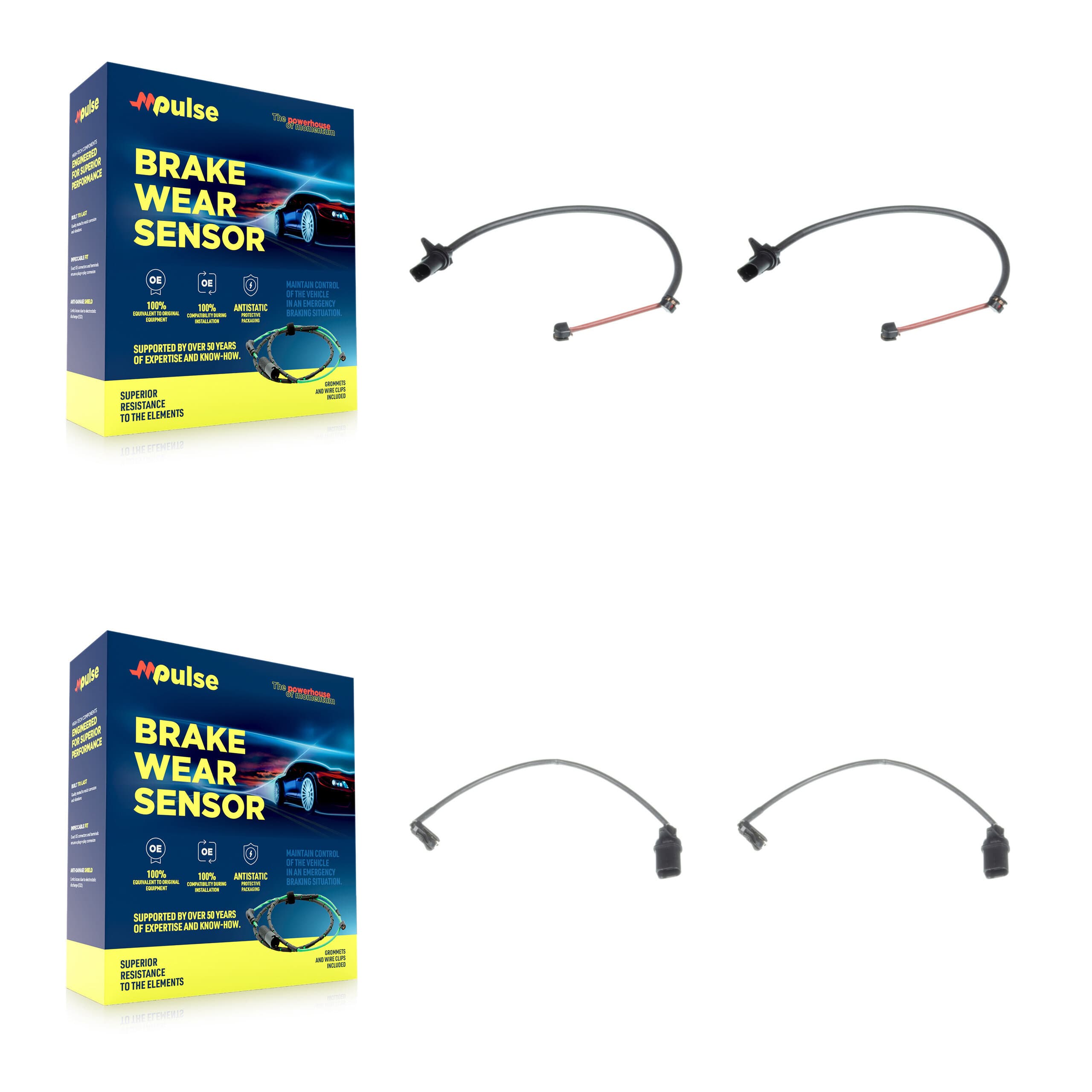 Mpulse - KSE-100477 - Front and Rear Disc Brake Pad Wear Sensor Kits image 1