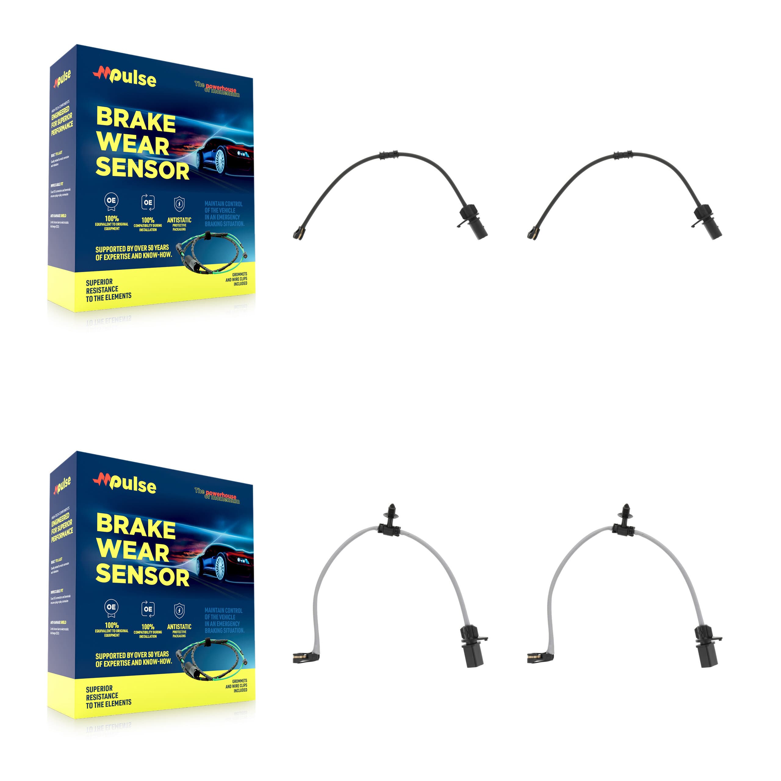Mpulse - KSE-100481 - Front and Rear Disc Brake Pad Wear Sensor Kits image 1