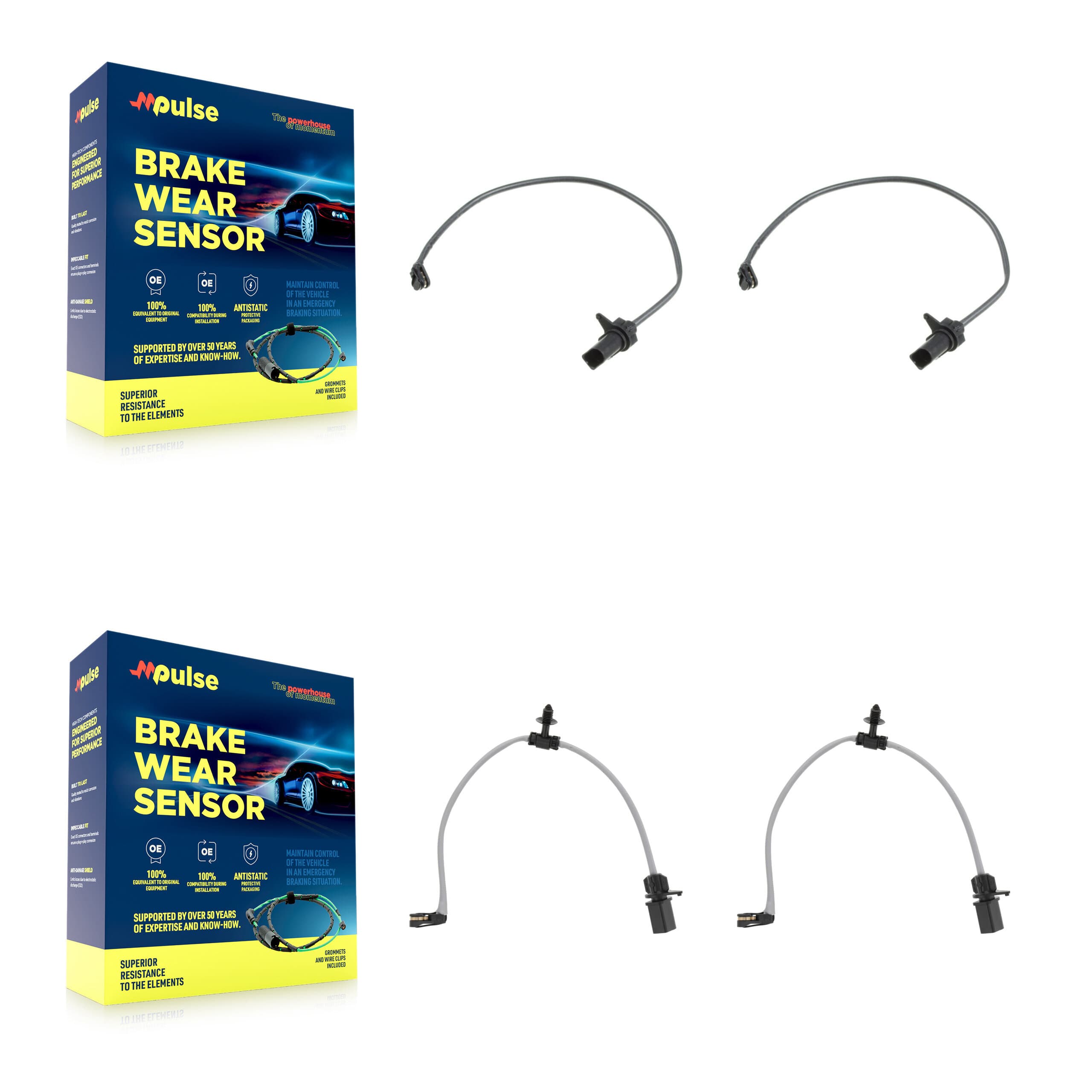 Mpulse - KSE-100483 - Front and Rear Disc Brake Pad Wear Sensor Kits image 1