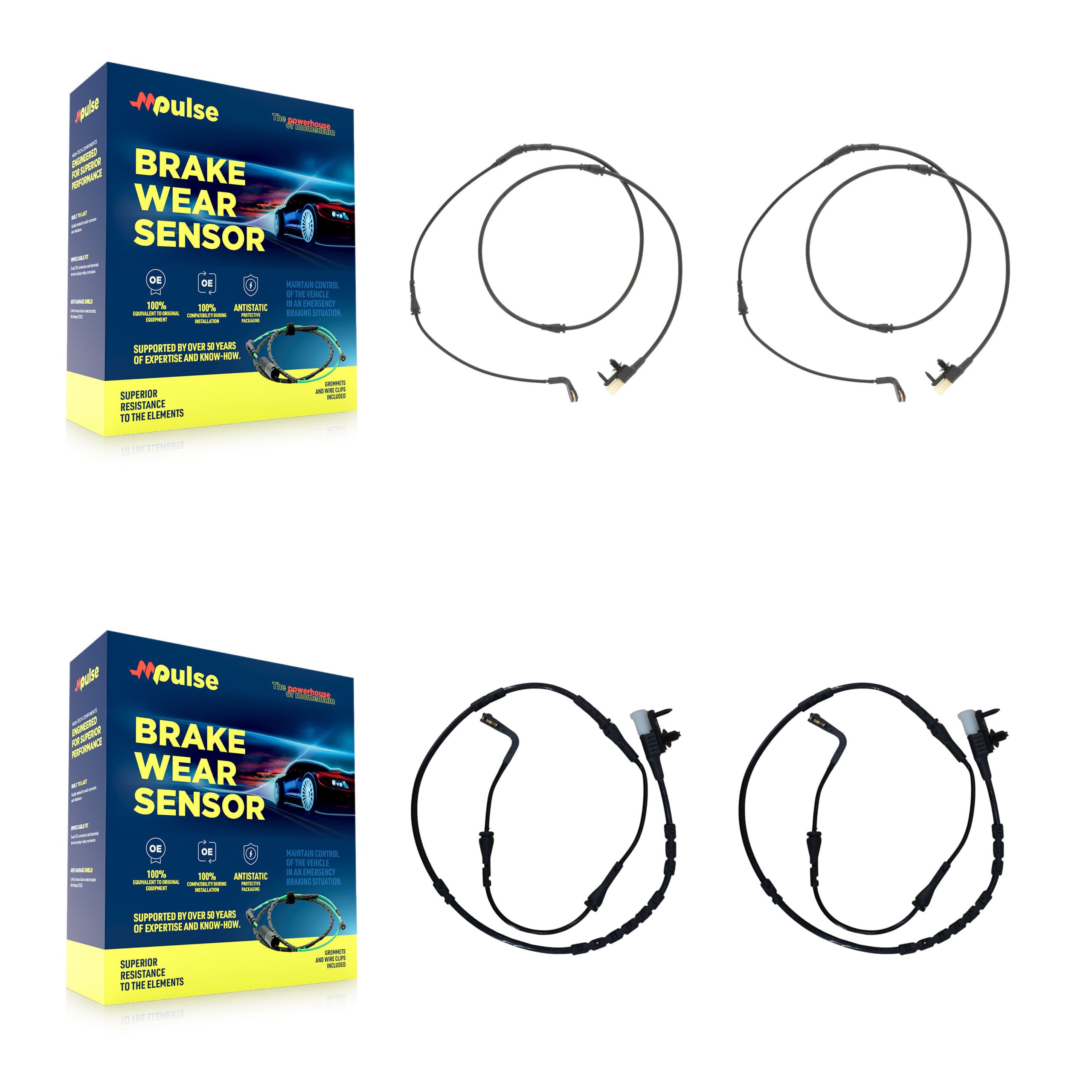 Mpulse - KSE-100485 - Front and Rear Disc Brake Pad Wear Sensor Kits image 1