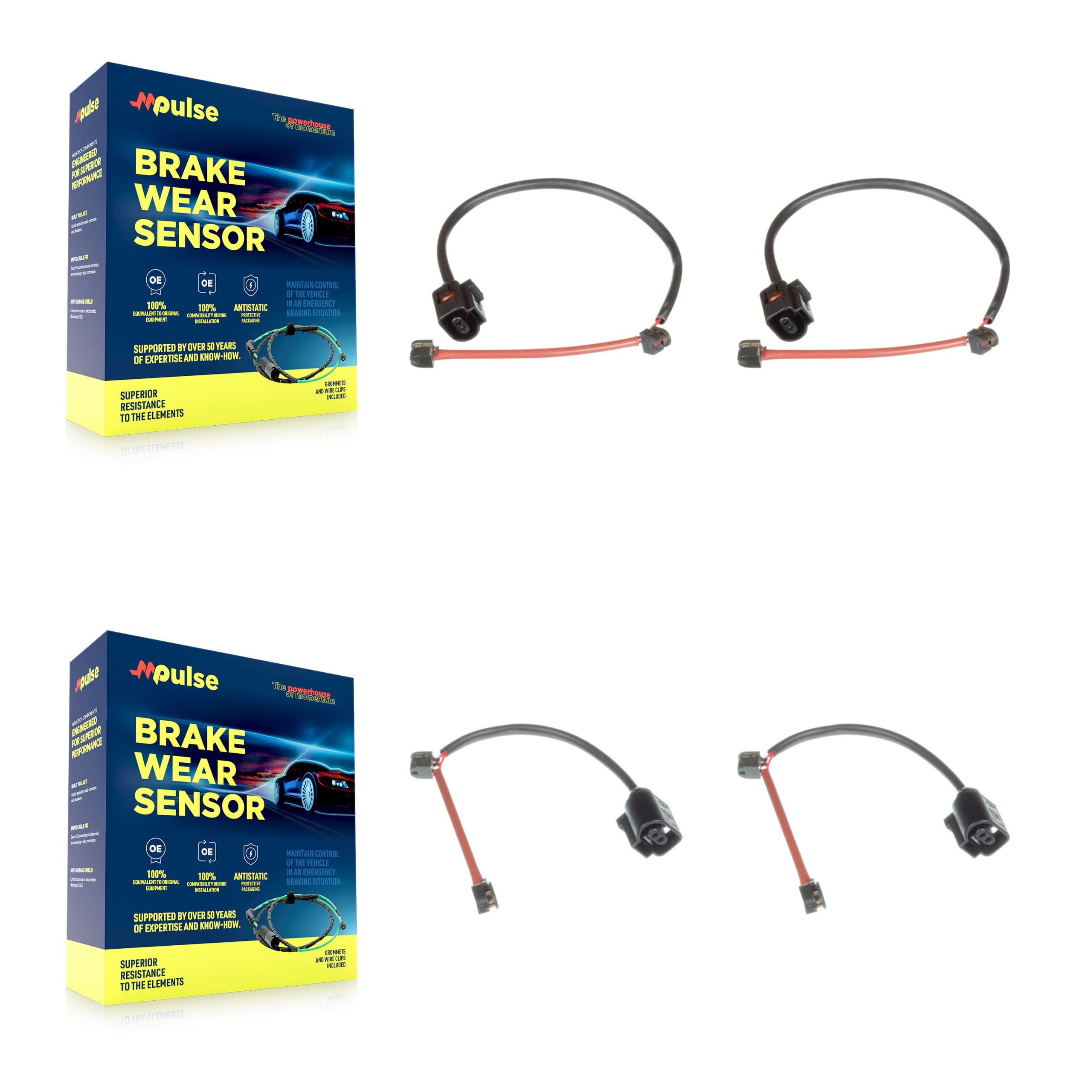 Mpulse - KSE-100487 - Front and Rear Disc Brake Pad Wear Sensor Kits image 1