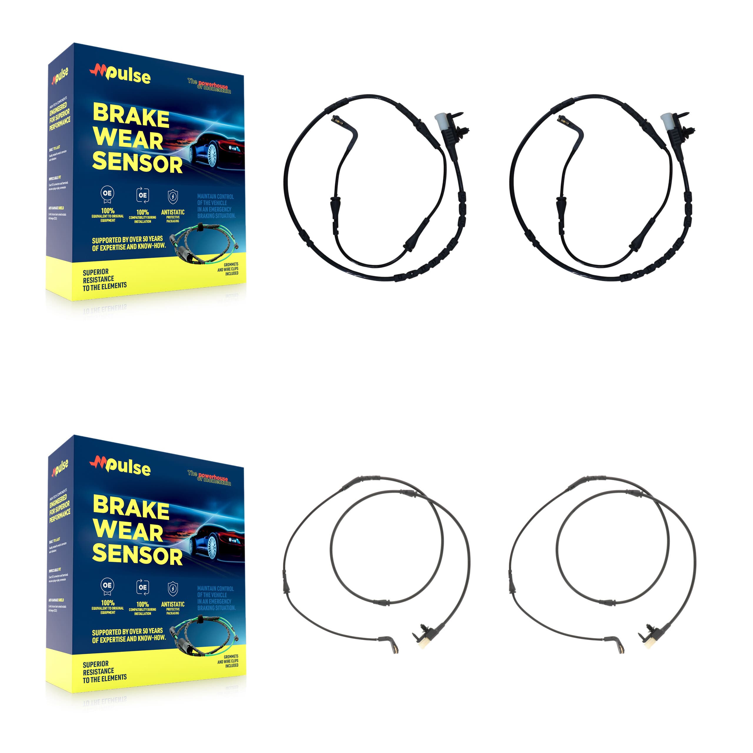 Mpulse - KSE-100499 - Front and Rear Disc Brake Pad Wear Sensor Kits image 1