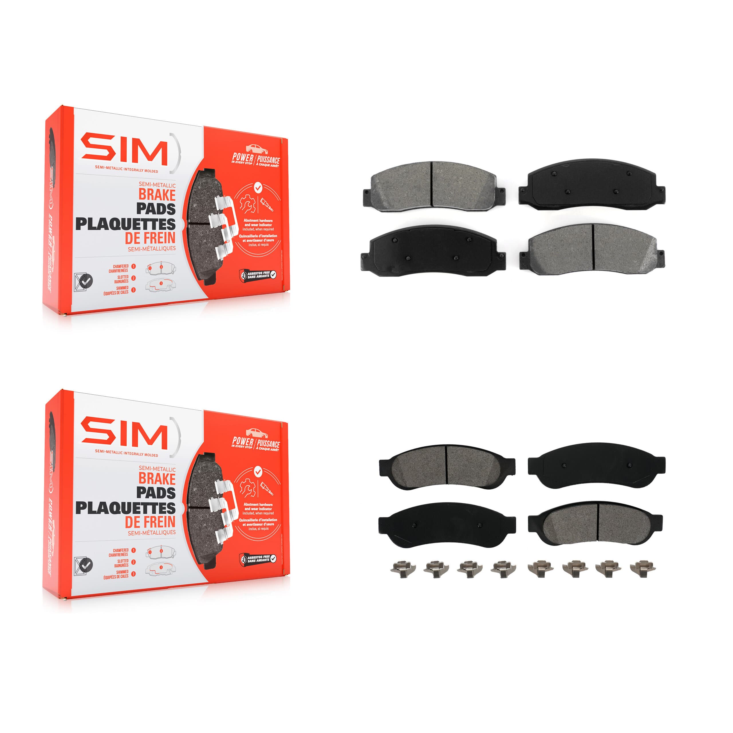SIM - KSM-100036 - Front and Rear Disc Brake Pad Kits image 1