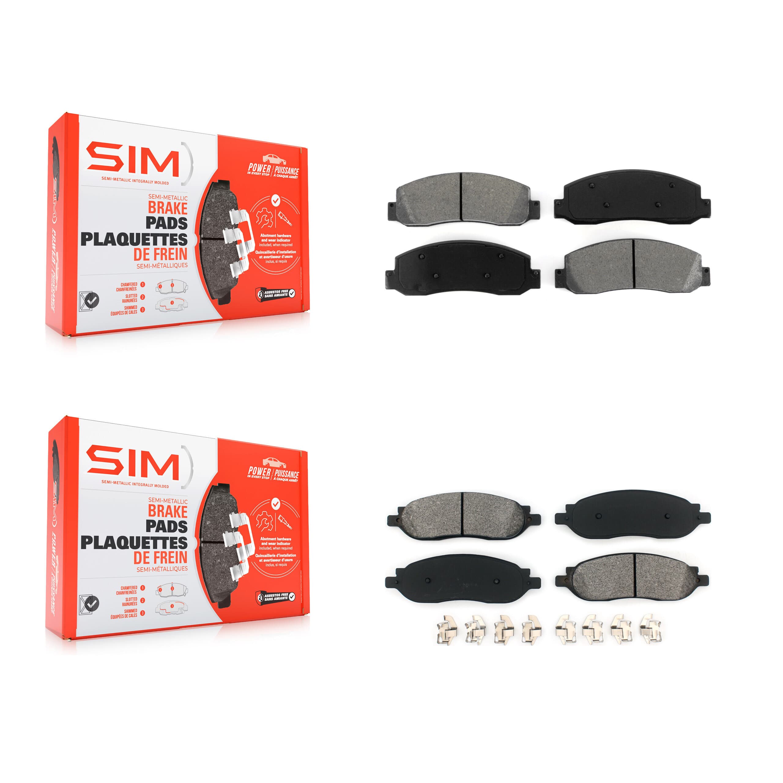 SIM - KSM-100037 - Front and Rear Disc Brake Pad Kits image 1