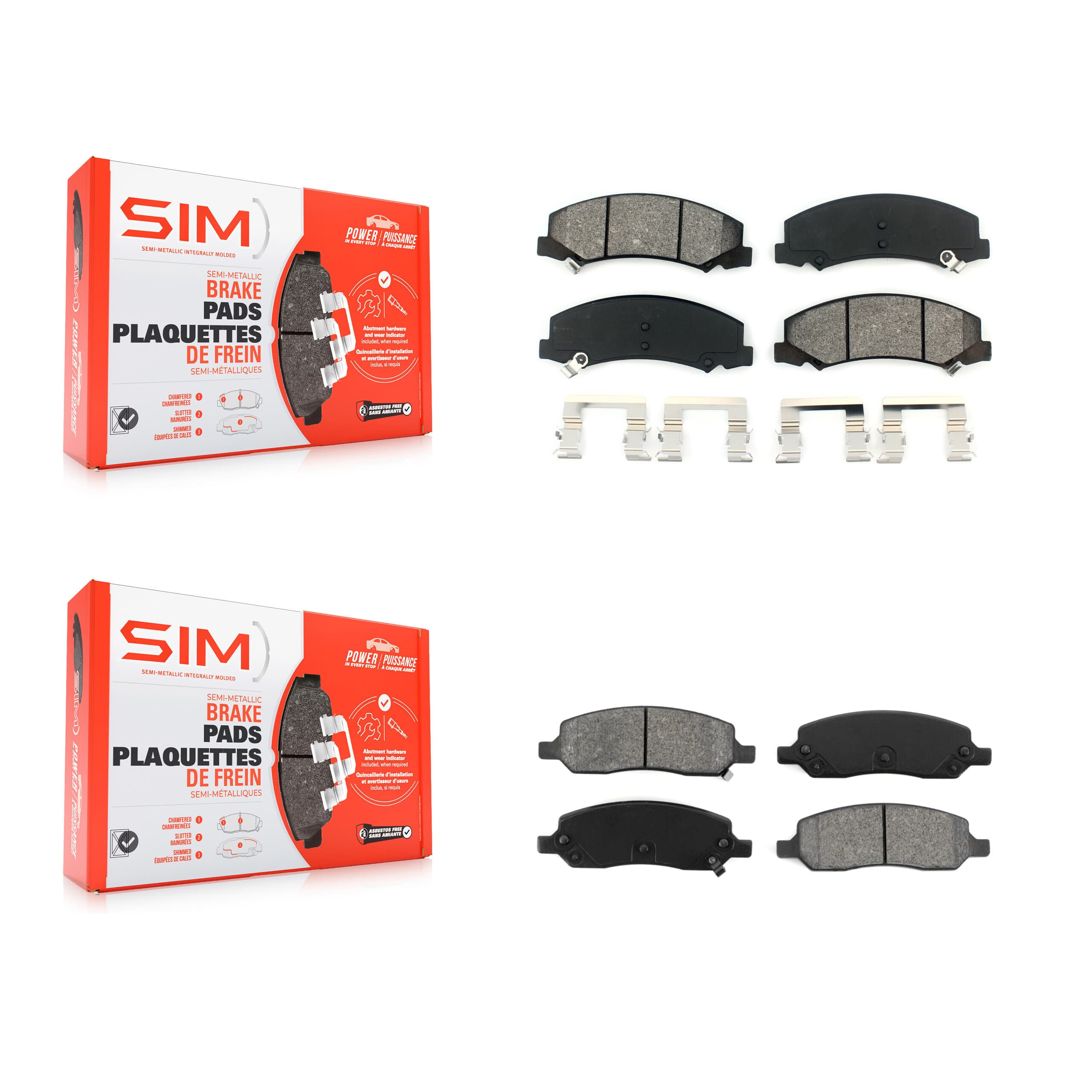 SIM - KSM-100069 - Front and Rear Disc Brake Pad Kits image 1