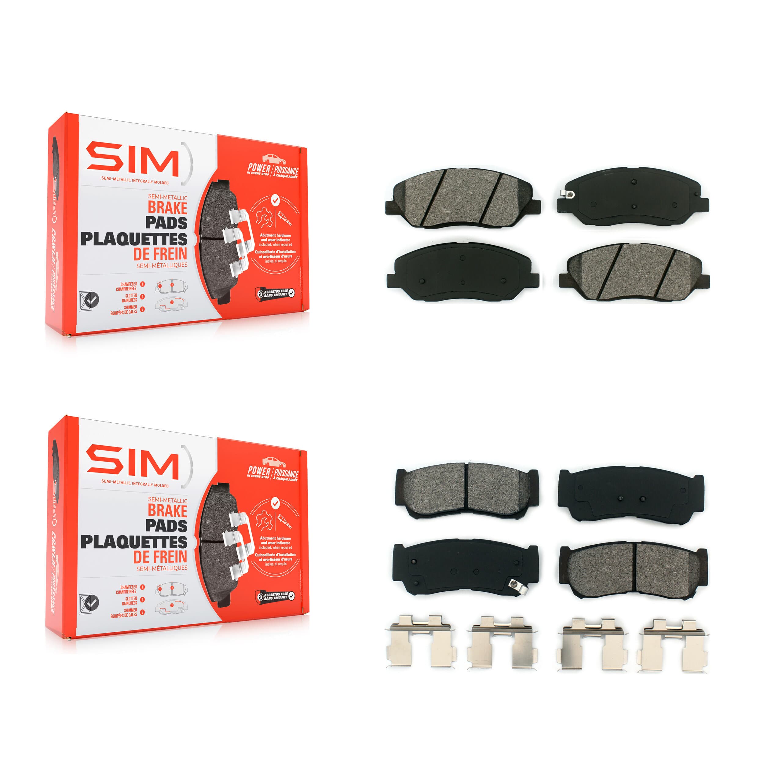 SIM - KSM-100081 - Front and Rear Disc Brake Pad Kits image 1