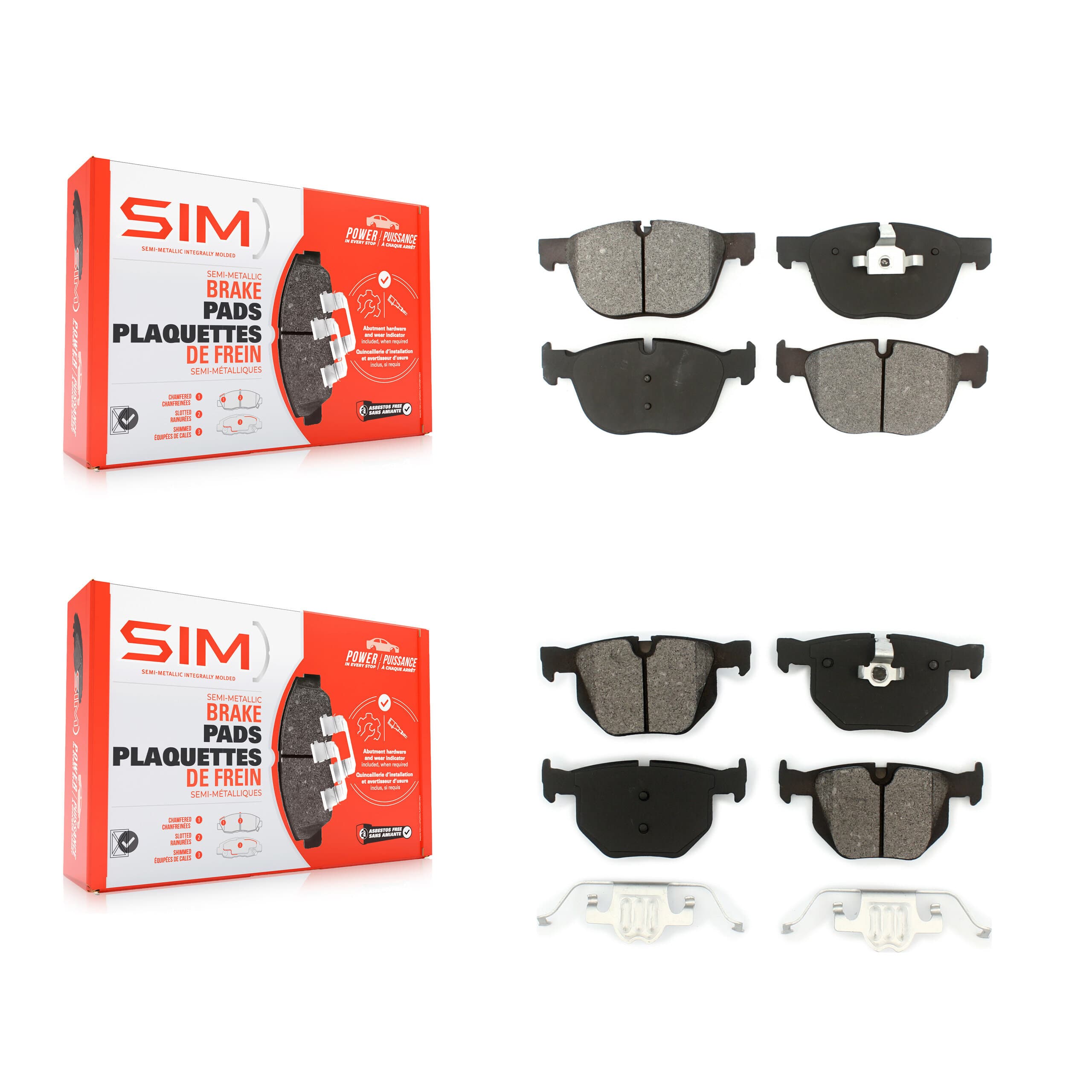 SIM - KSM-100103 - Front and Rear Disc Brake Pad Kits image 1