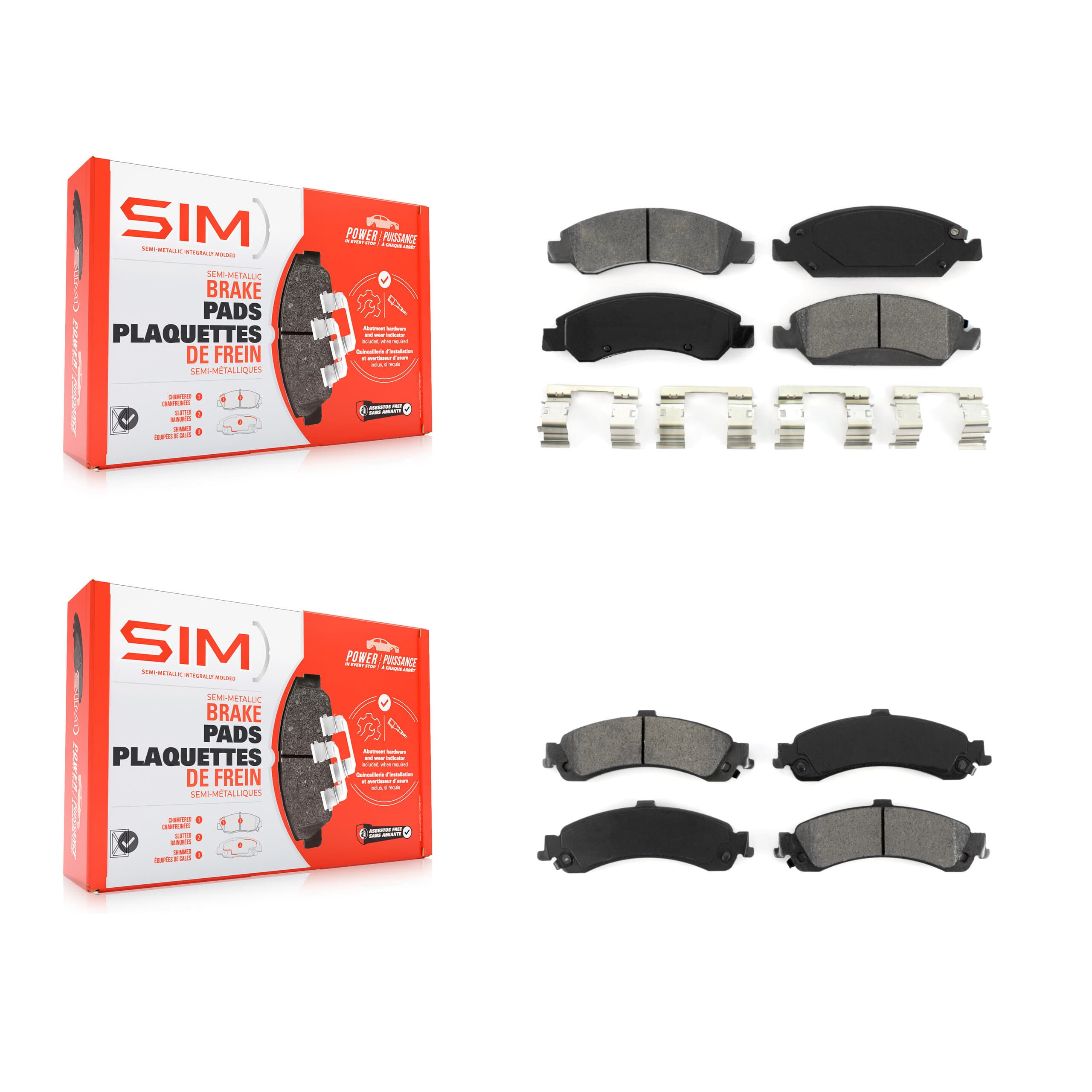 SIM - KSM-100136 - Front and Rear Disc Brake Pad Kits image 1