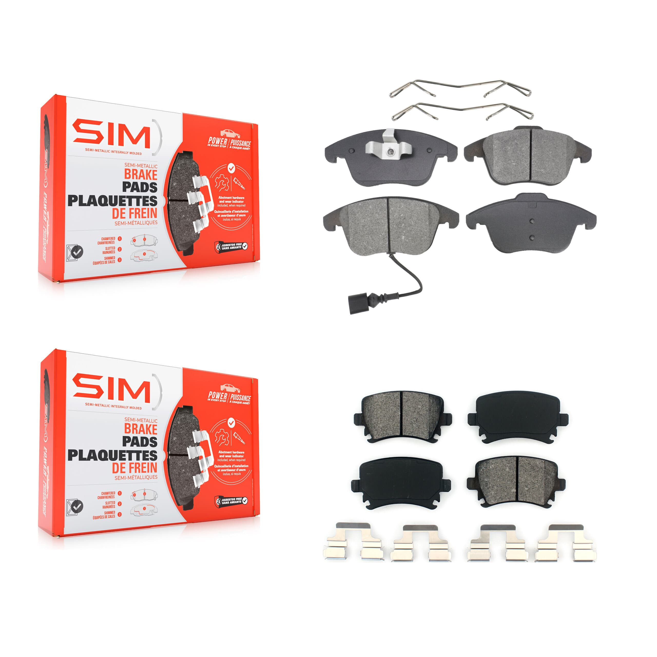 SIM - KSM-100142 - Front and Rear Disc Brake Pad Kits image 1