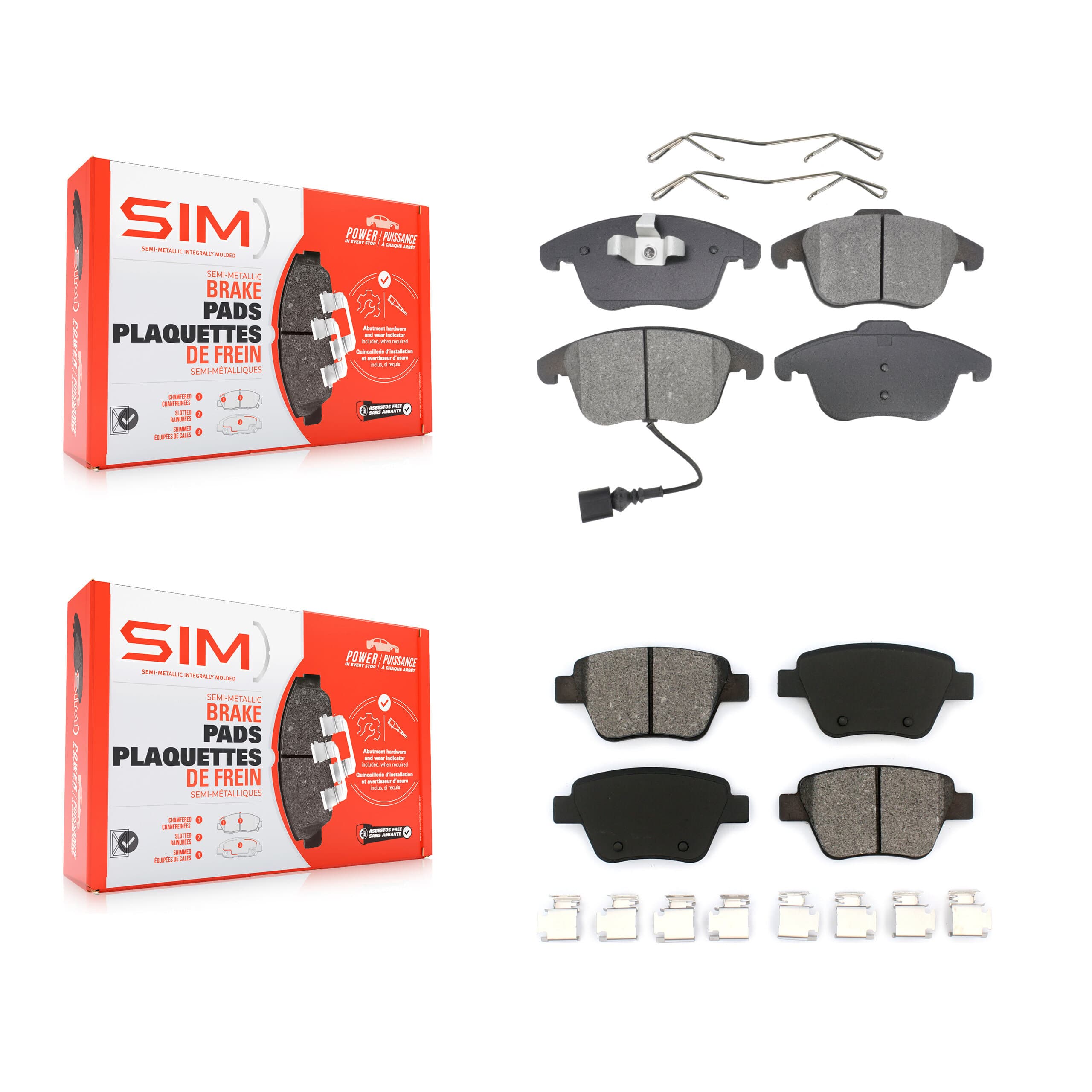 SIM - KSM-100143 - Front and Rear Disc Brake Pad Kits image 1
