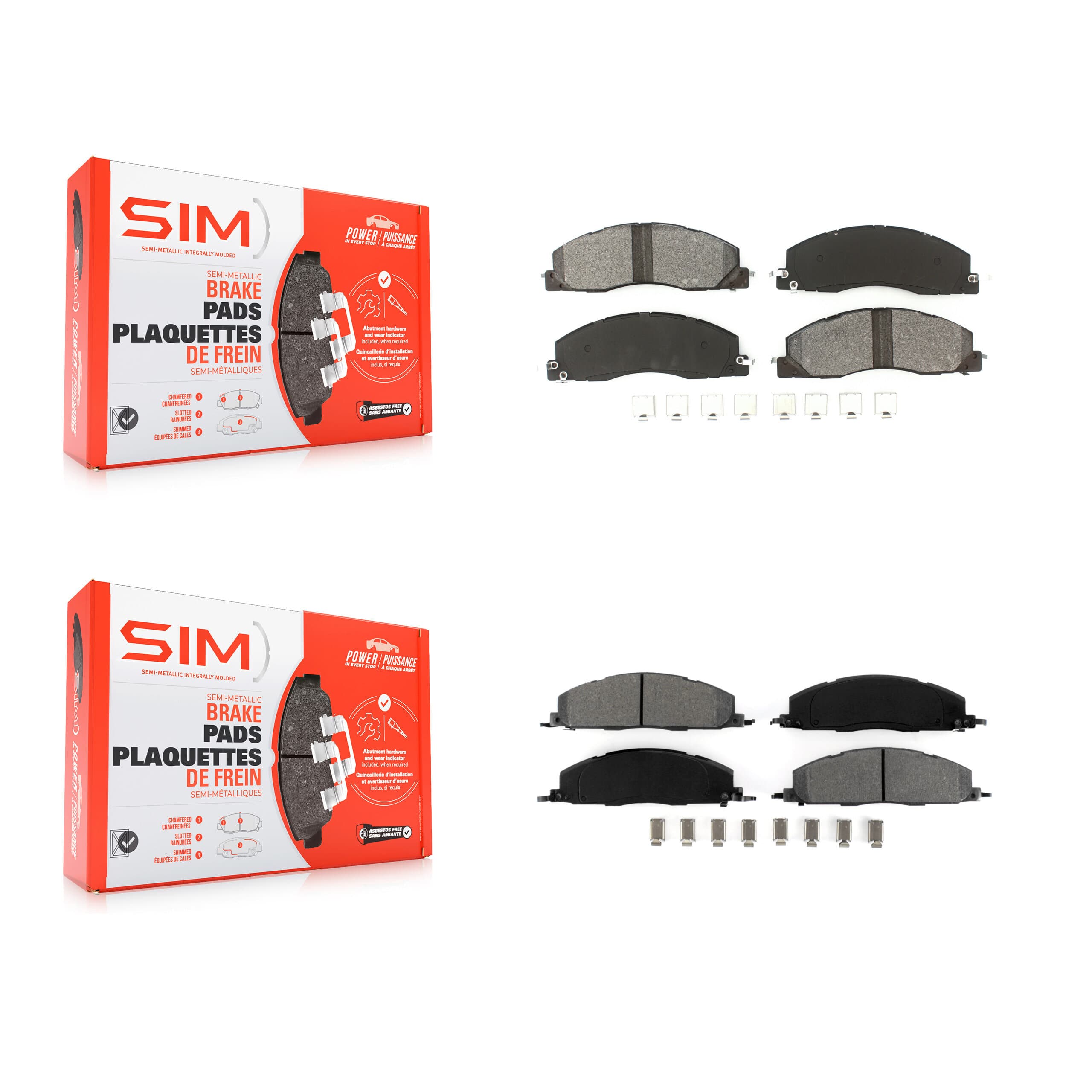 SIM - KSM-100152 - Front and Rear Disc Brake Pad Kits image 1