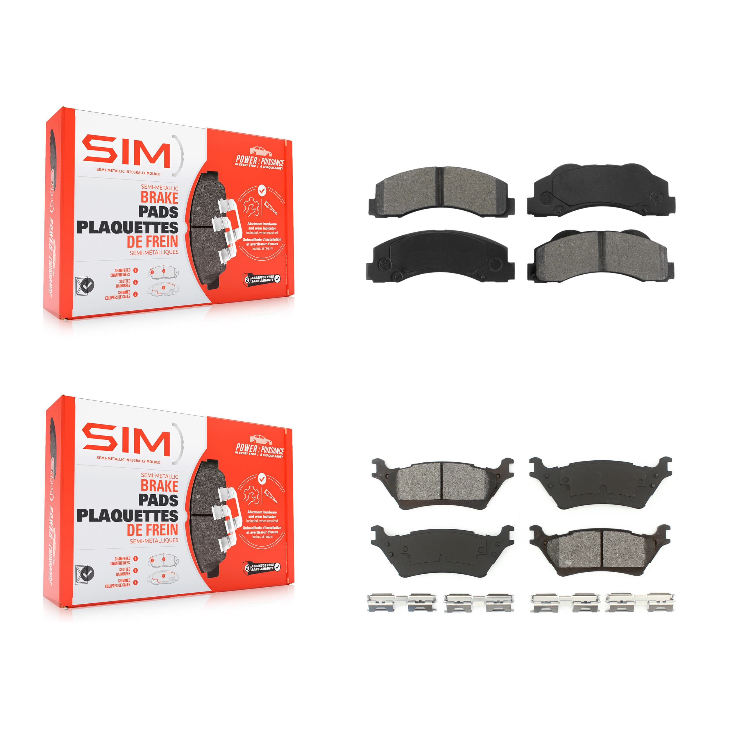 SIM - KSM-100162 - Front and Rear Disc Brake Pad Kits image 1