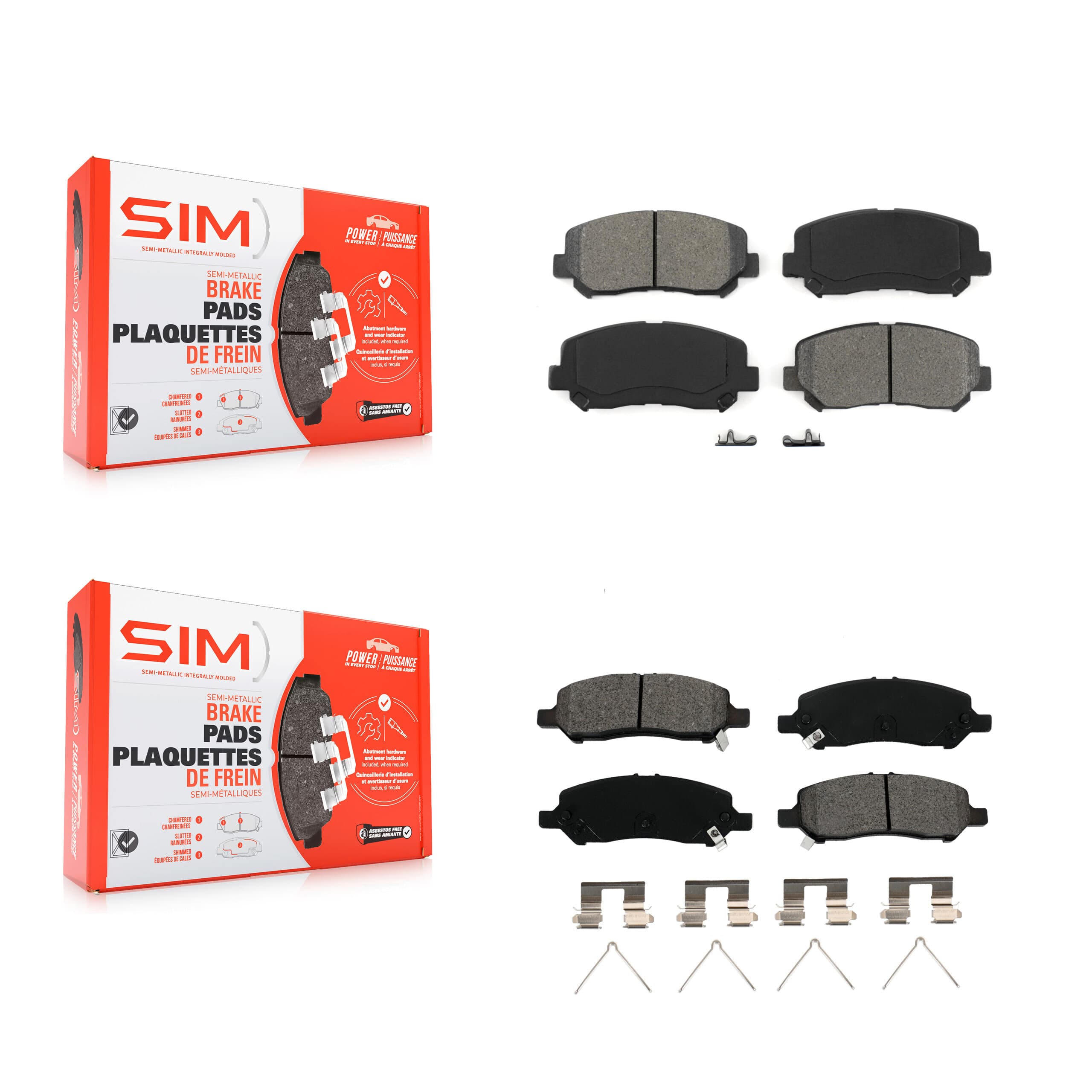 SIM - KSM-100200 - Front and Rear Disc Brake Pad Kits image 1