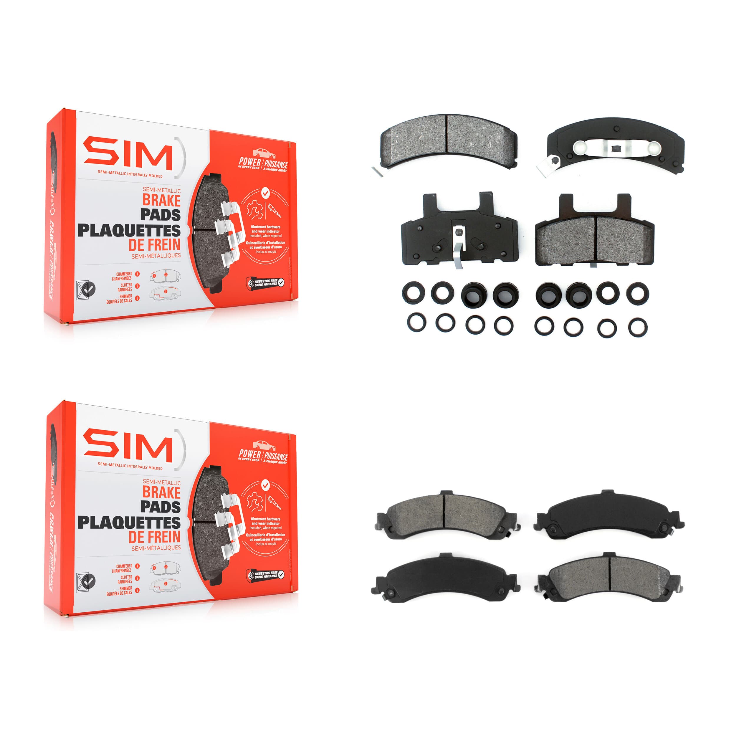 SIM - KSM-100237 - Front and Rear Disc Brake Pad Kits image 1