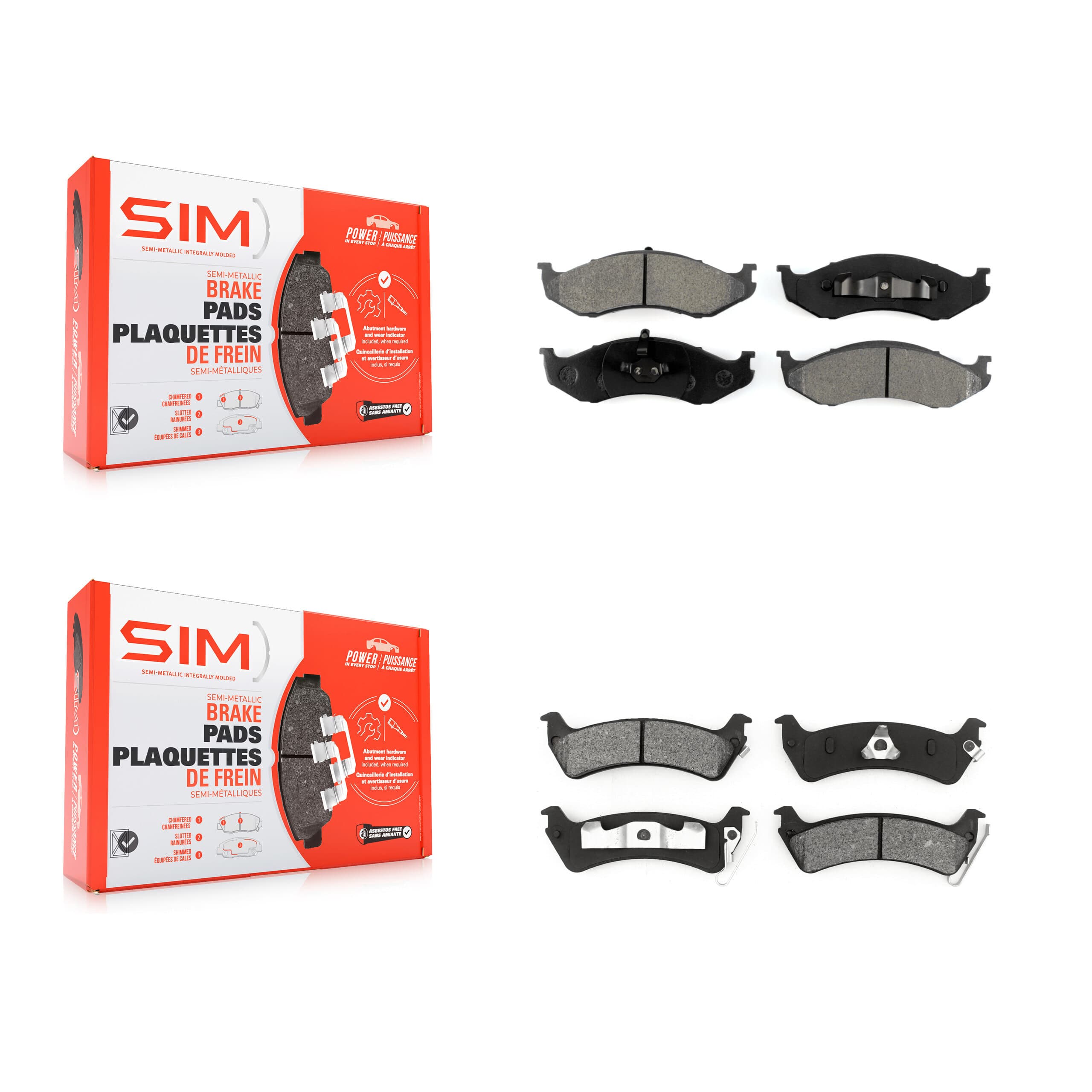 SIM - KSM-100251 - Front and Rear Disc Brake Pad Kits image 1