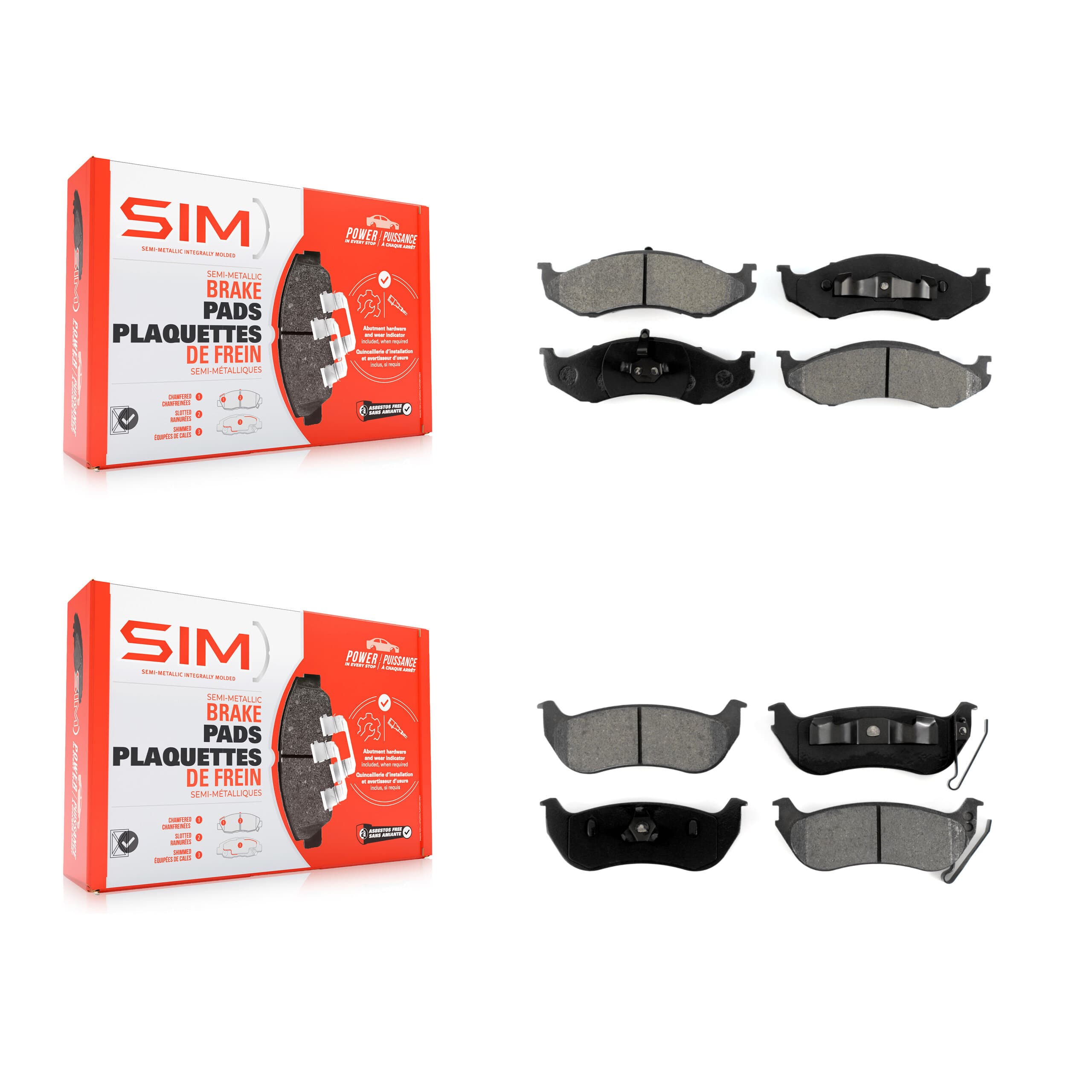 SIM - KSM-100252 - Front and Rear Disc Brake Pad Kits image 1