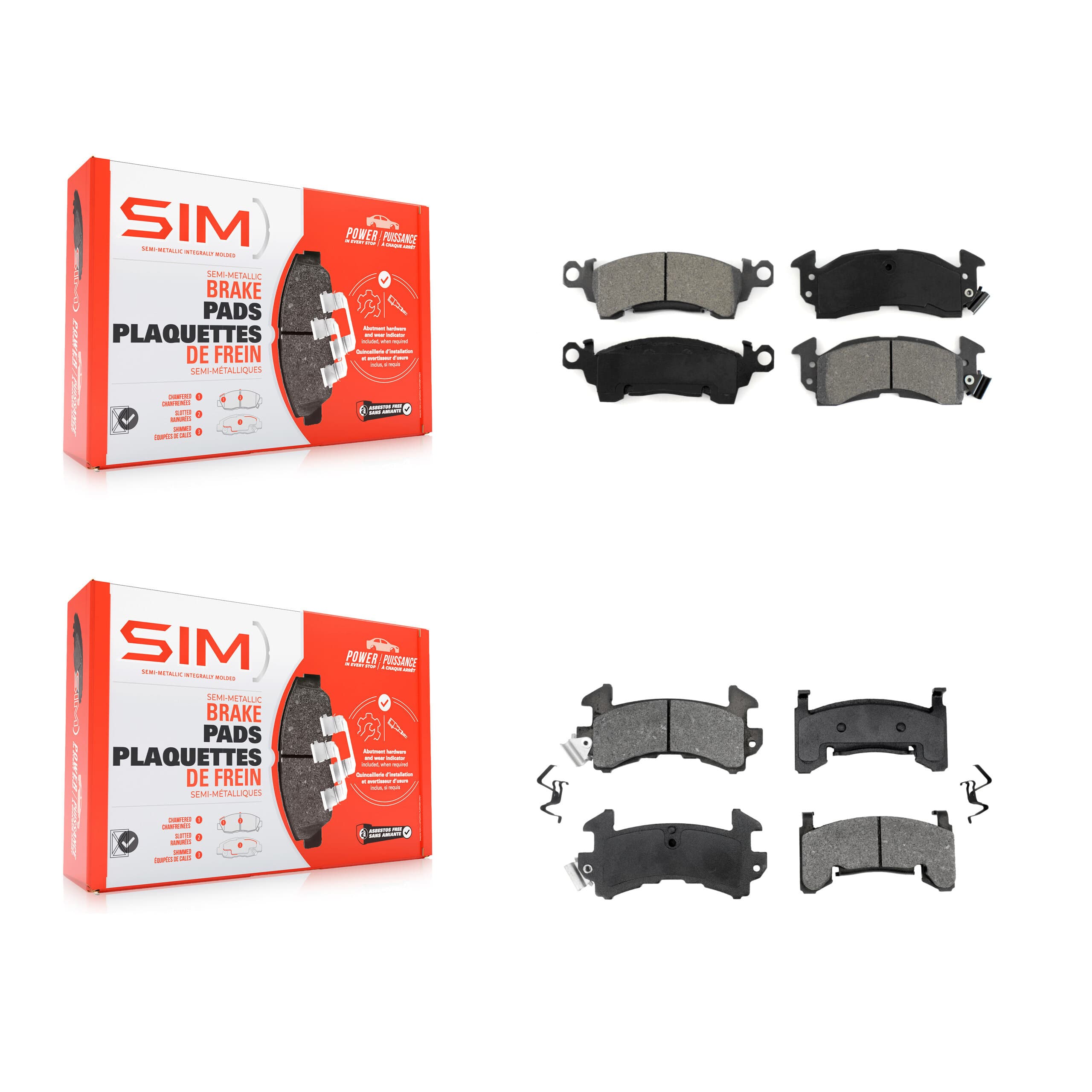 SIM - KSM-100256 - Front and Rear Disc Brake Pad Kits image 1