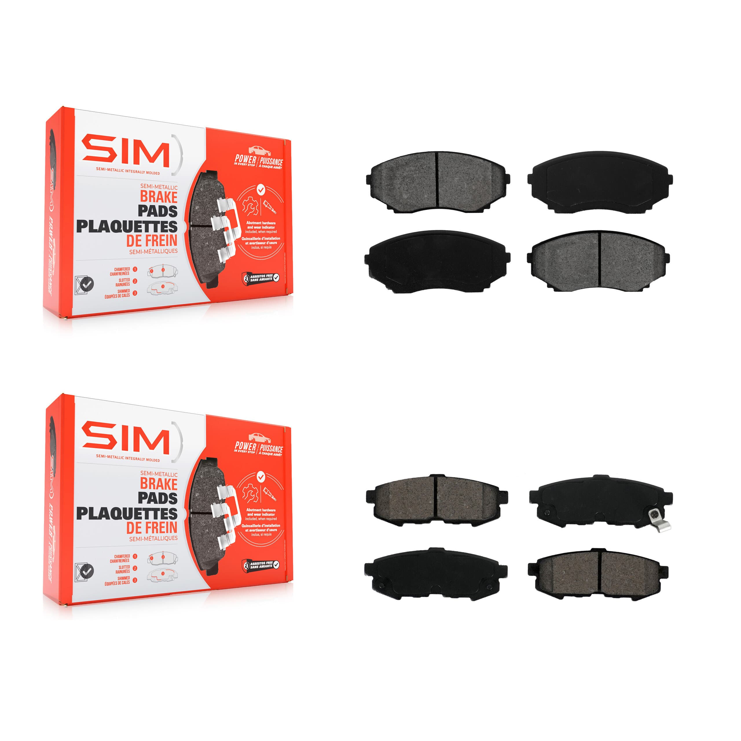 SIM - KSM-100264 - Front and Rear Disc Brake Pad Kits image 1