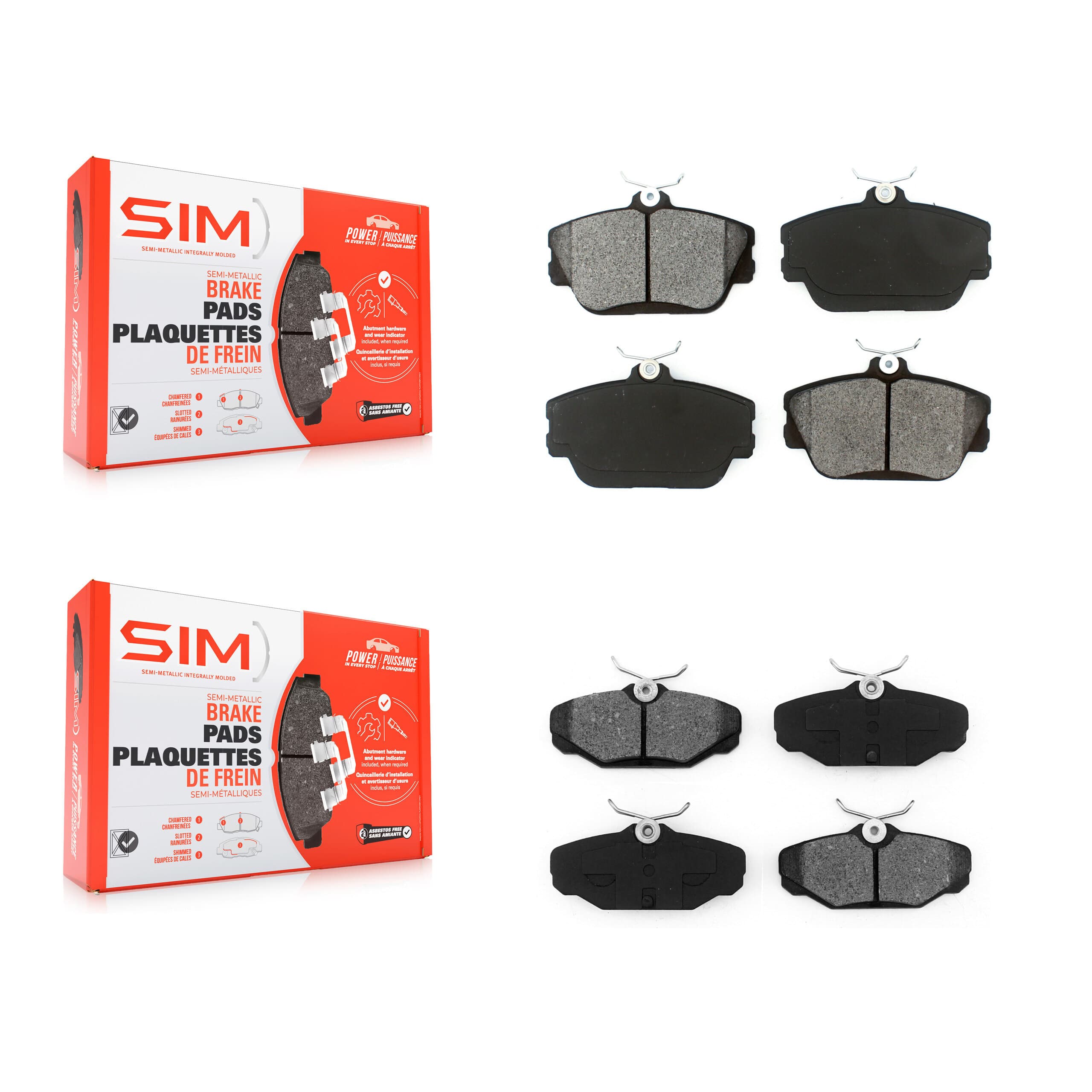 SIM - KSM-100270 - Front and Rear Disc Brake Pad Kits image 1