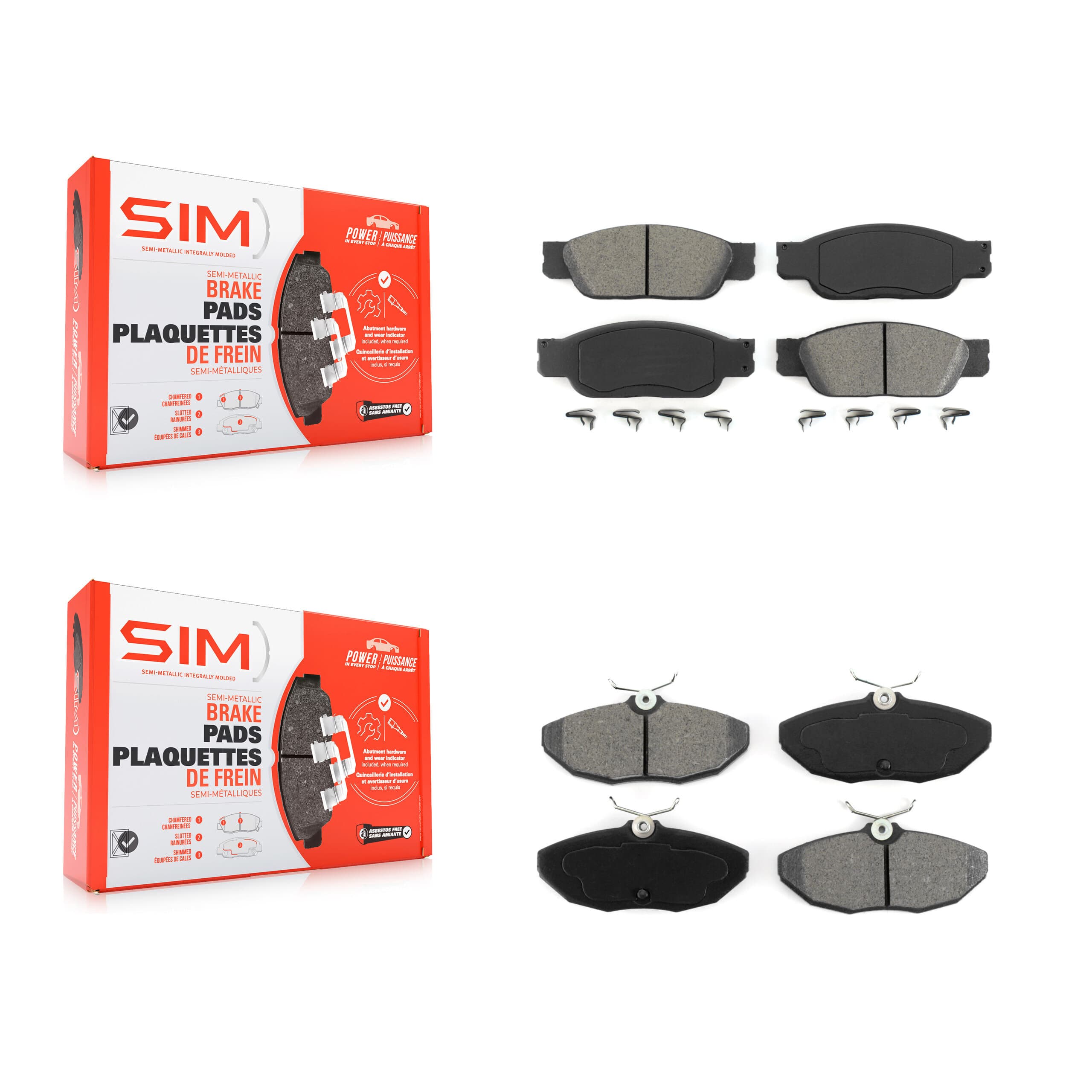 SIM - KSM-100341 - Front and Rear Disc Brake Pad Kits image 1