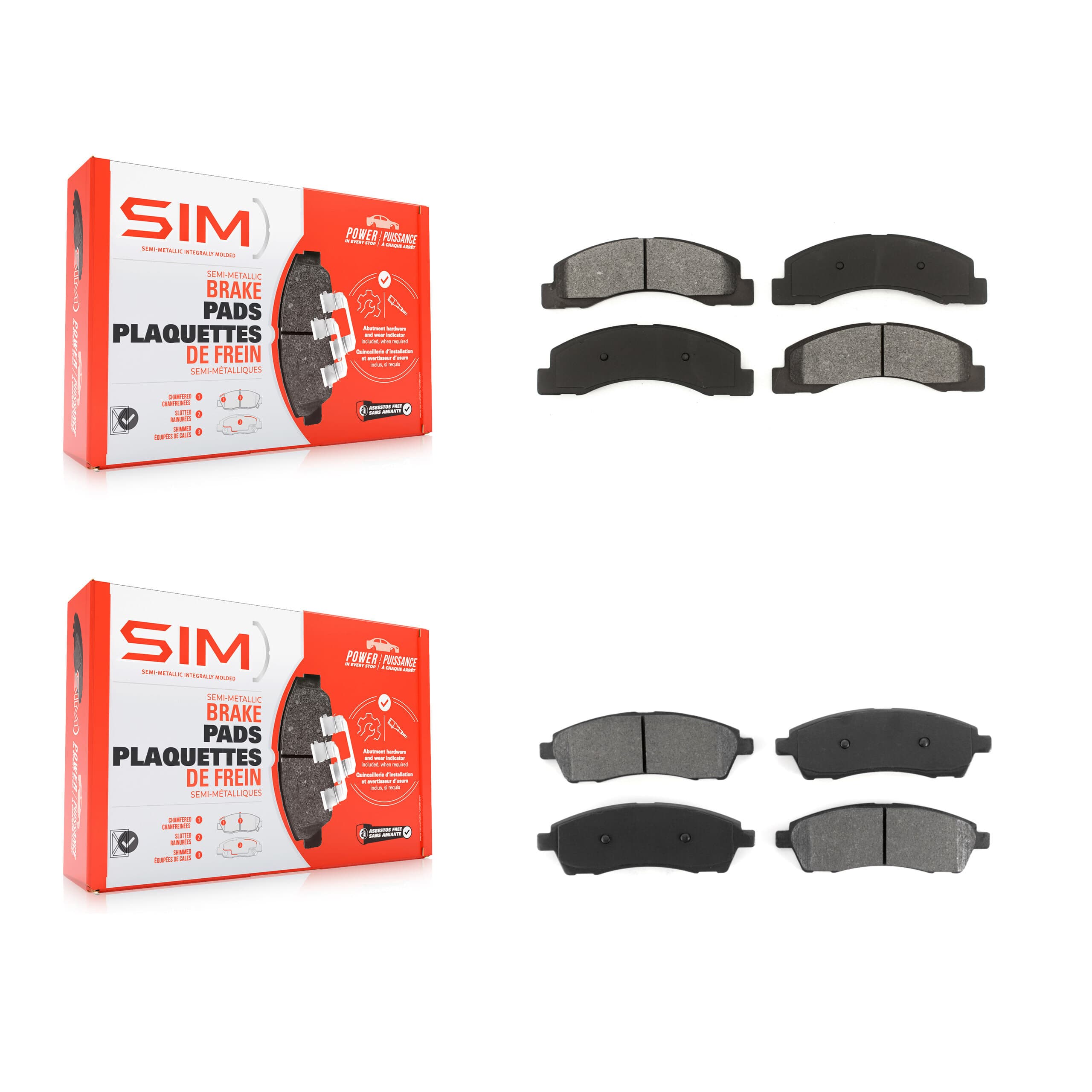 SIM - KSM-100354 - Front and Rear Disc Brake Pad Kits image 1