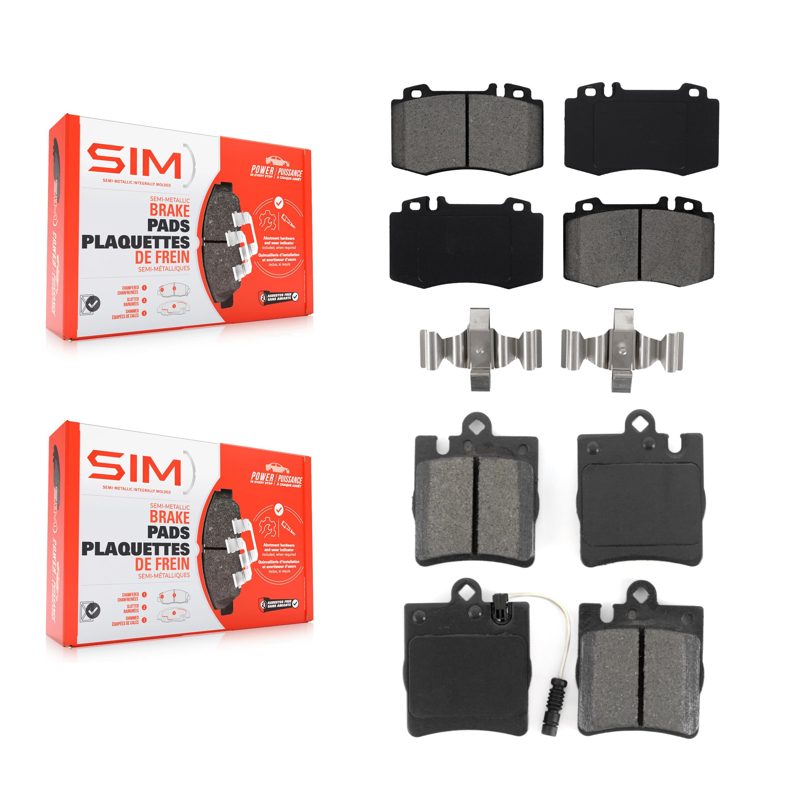 SIM - KSM-100368 - Front and Rear Disc Brake Pad Kits image 1