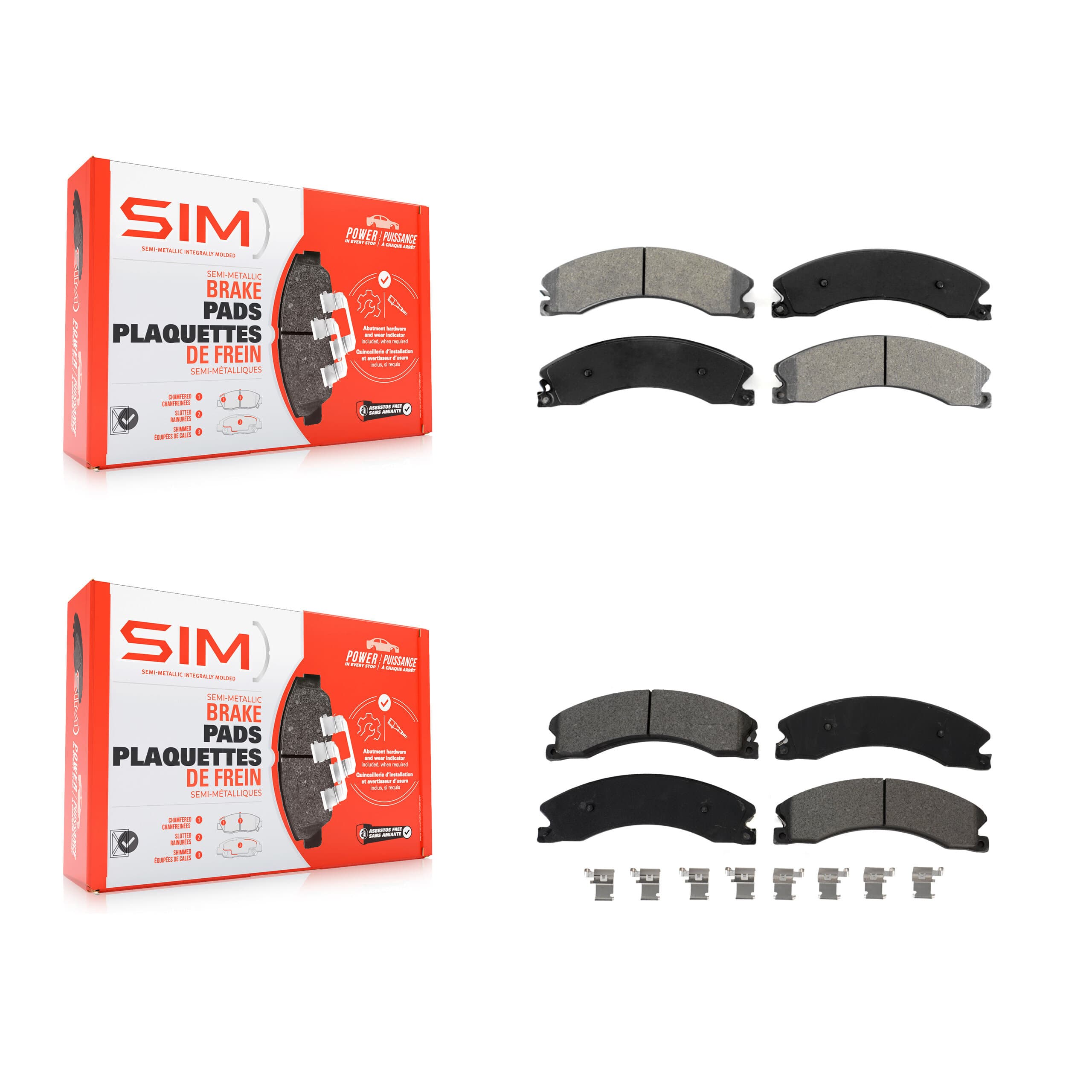 SIM - KSM-100502 - Front and Rear Disc Brake Pad Kits image 1