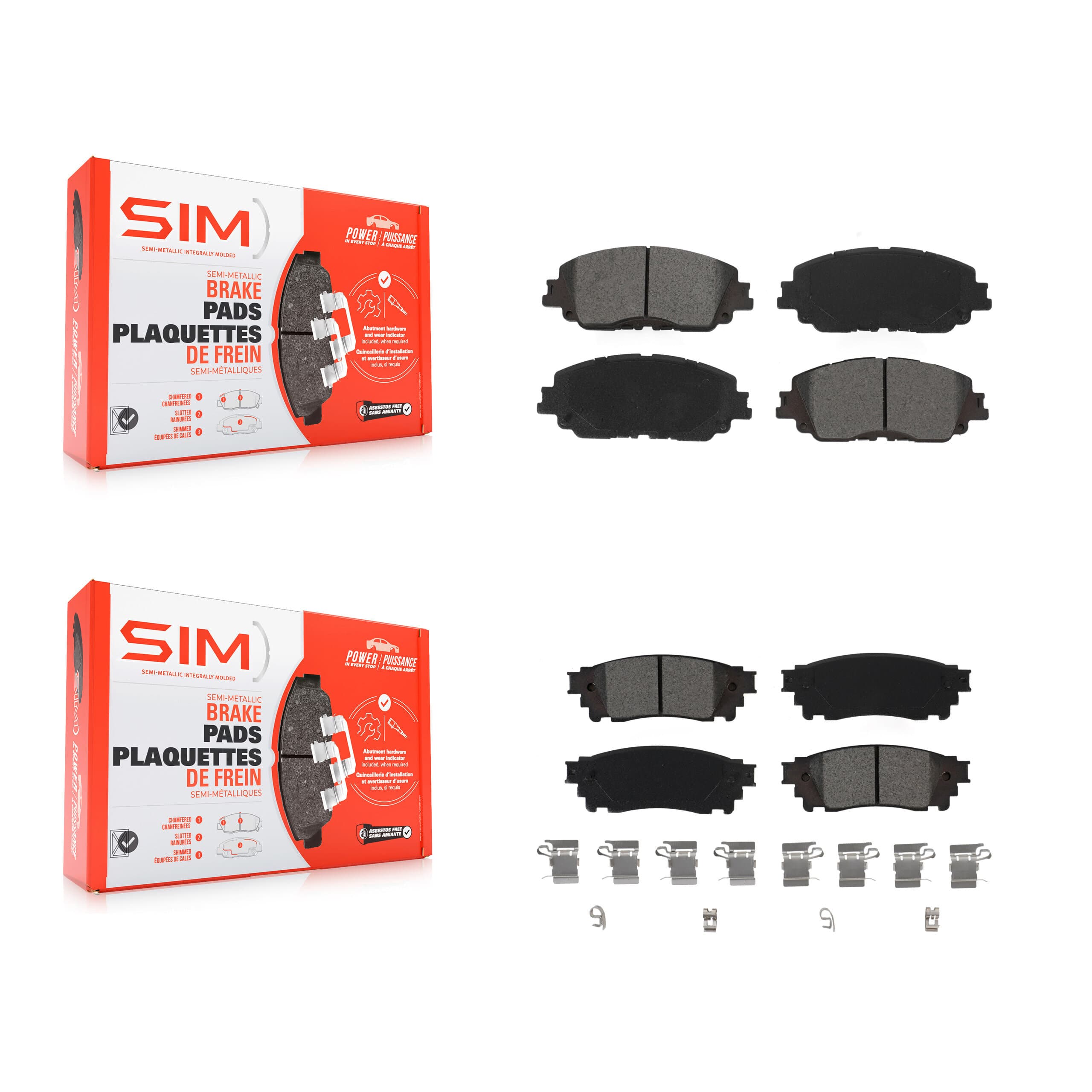 SIM - KSM-100534 - Front and Rear Disc Brake Pad Kits image 1
