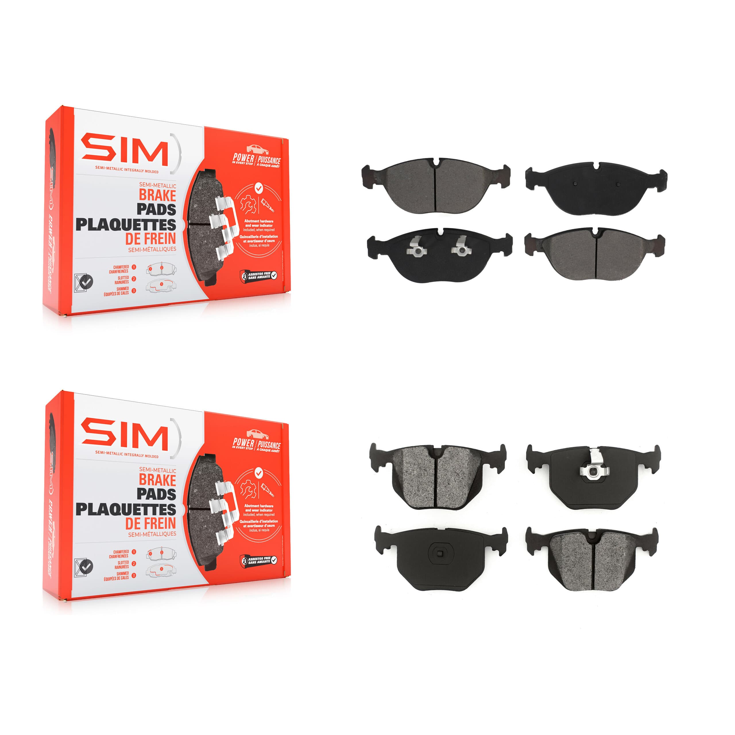 SIM - KSM-100541 - Front and Rear Disc Brake Pad Kits image 1