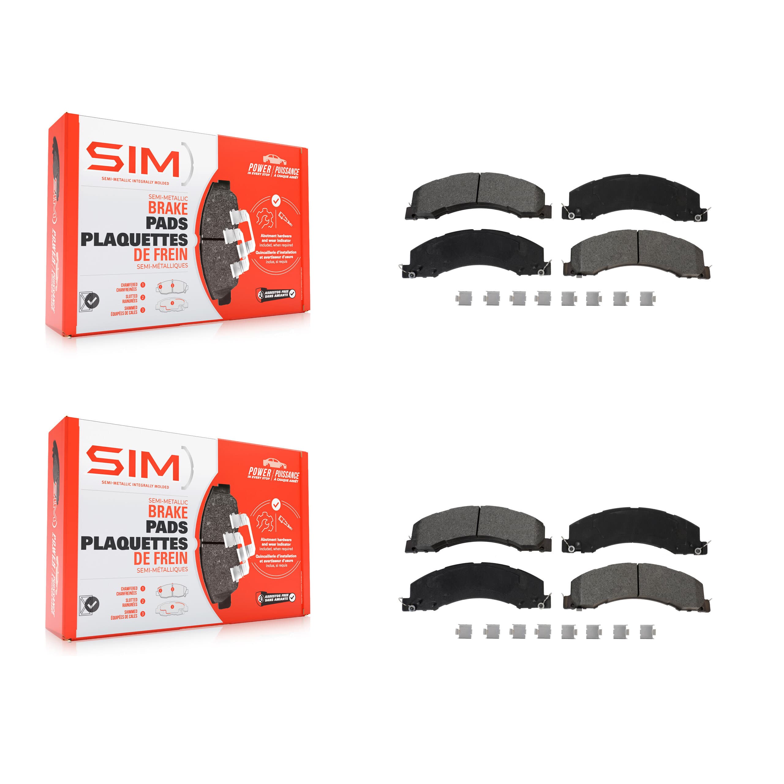 SIM - KSM-100543 - Front and Rear Disc Brake Pad Kits image 1