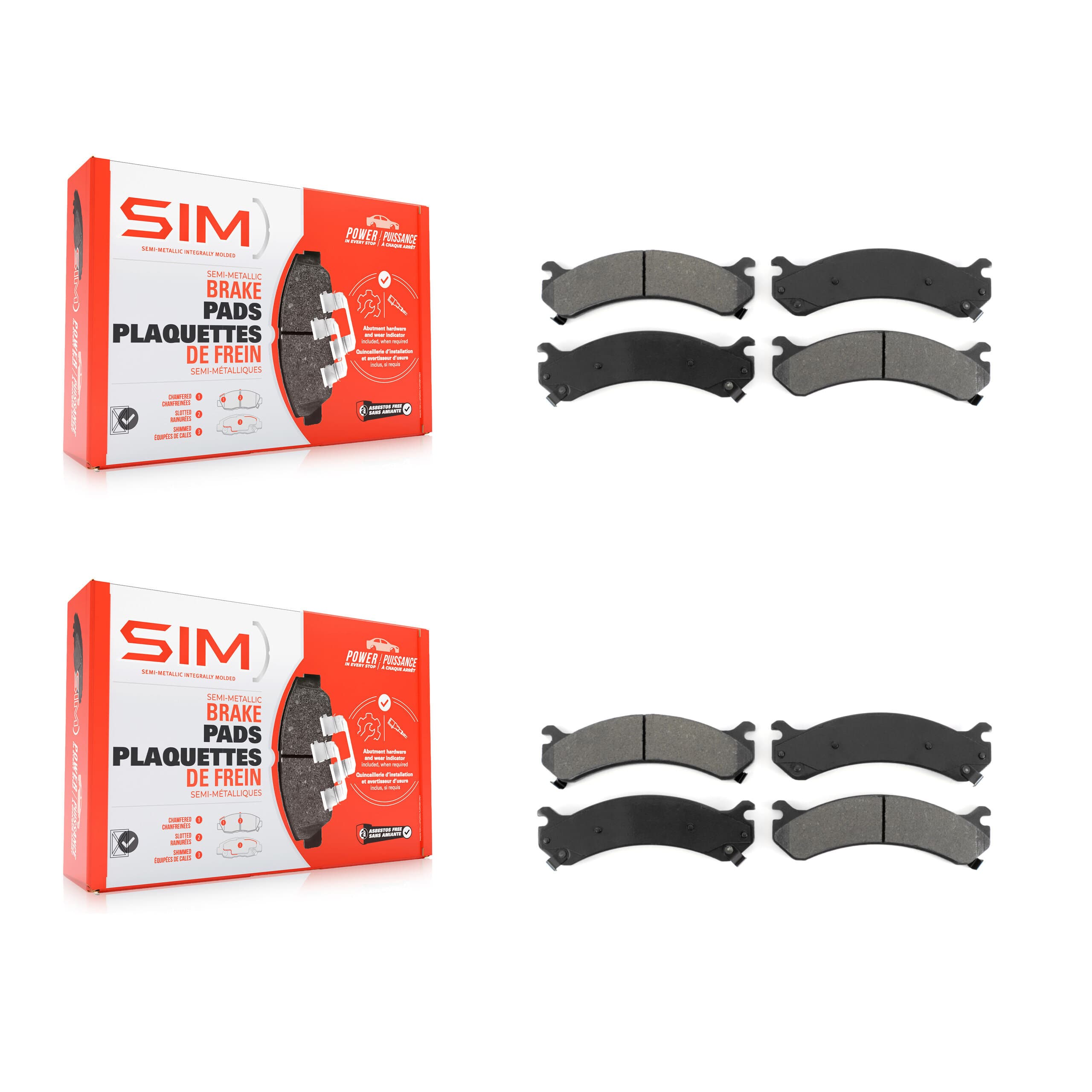 SIM - KSM-100547 - Front and Rear Disc Brake Pad Kits image 1
