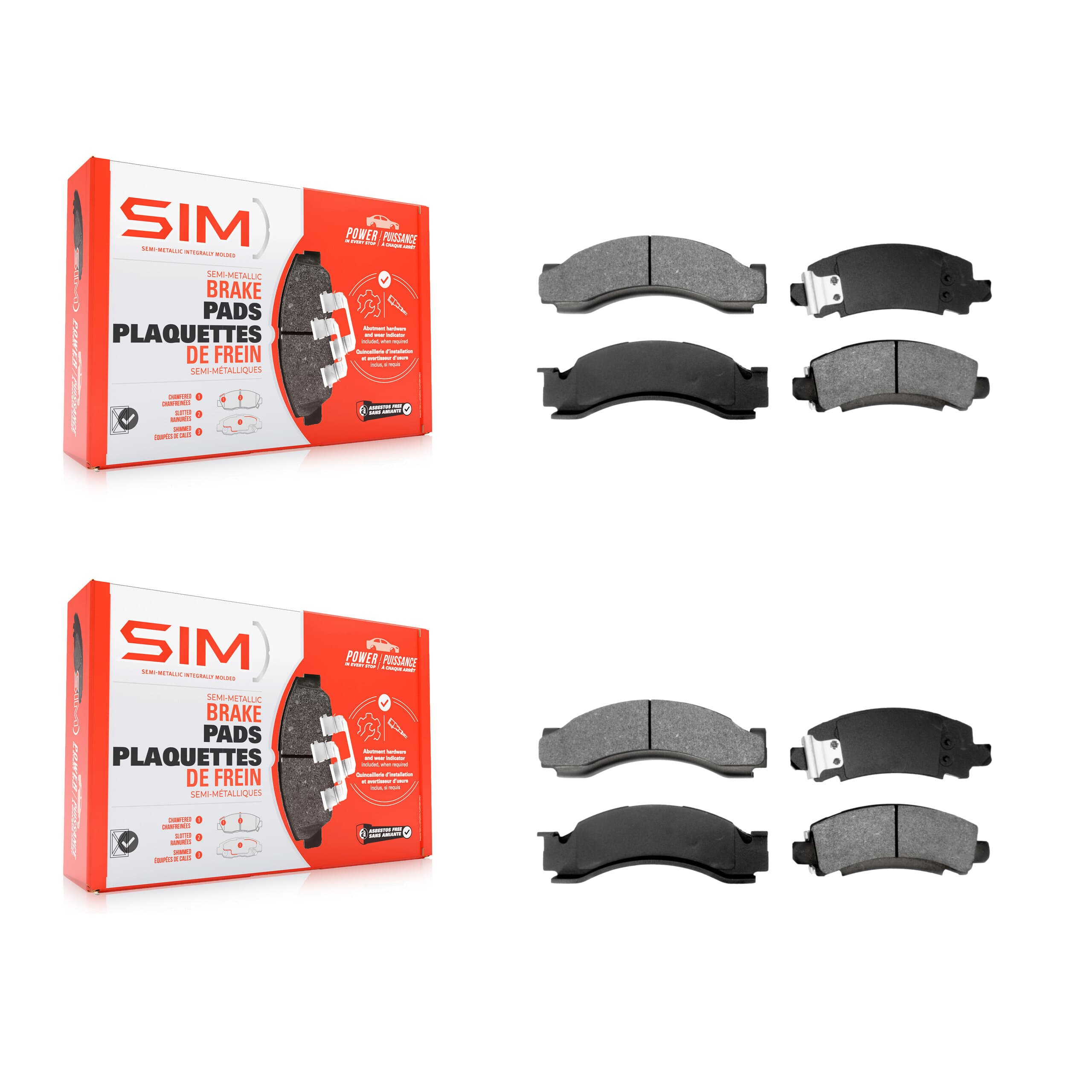 SIM - KSM-100548 - Front and Rear Disc Brake Pad Kits image 1