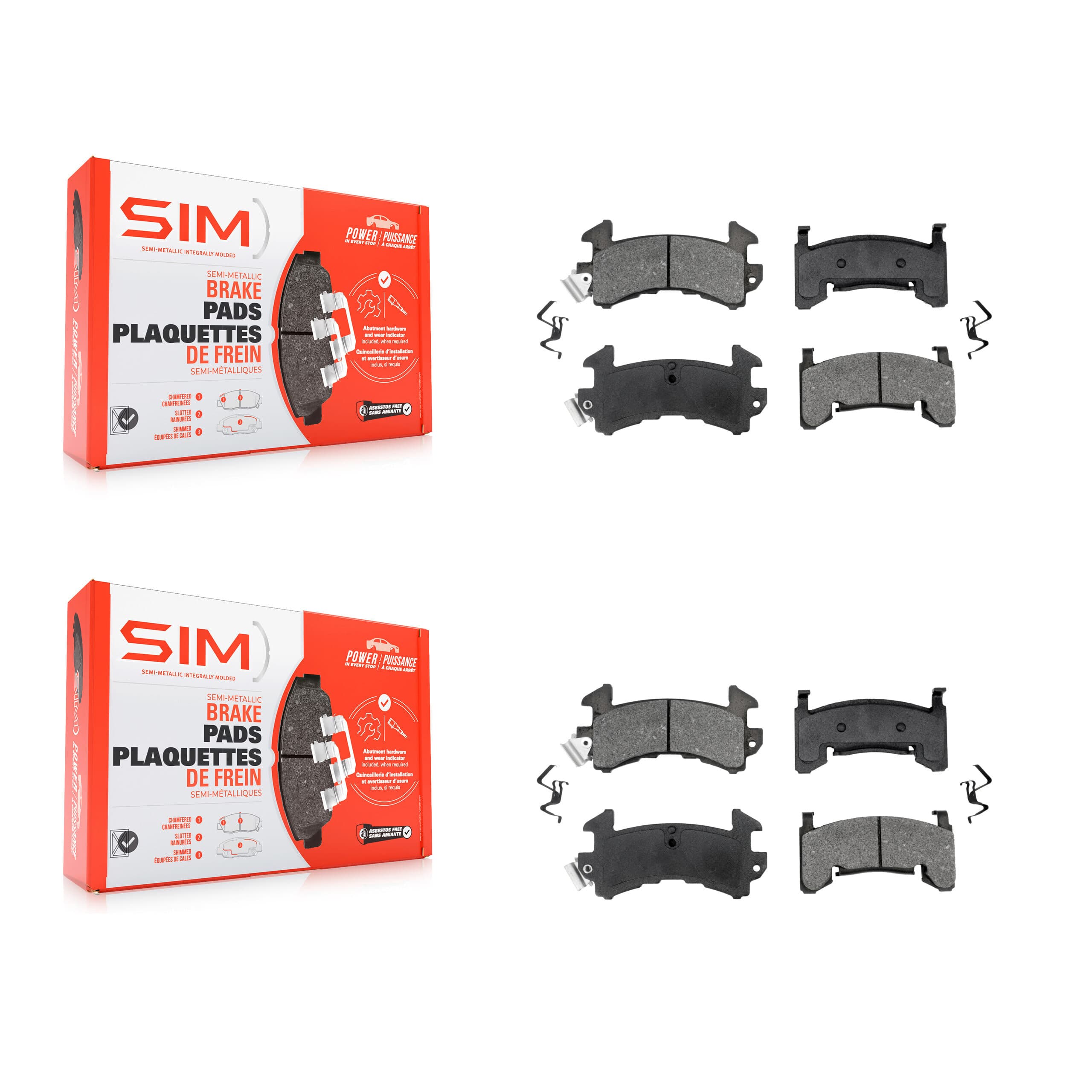 SIM - KSM-100549 - Front and Rear Disc Brake Pad Kits image 1