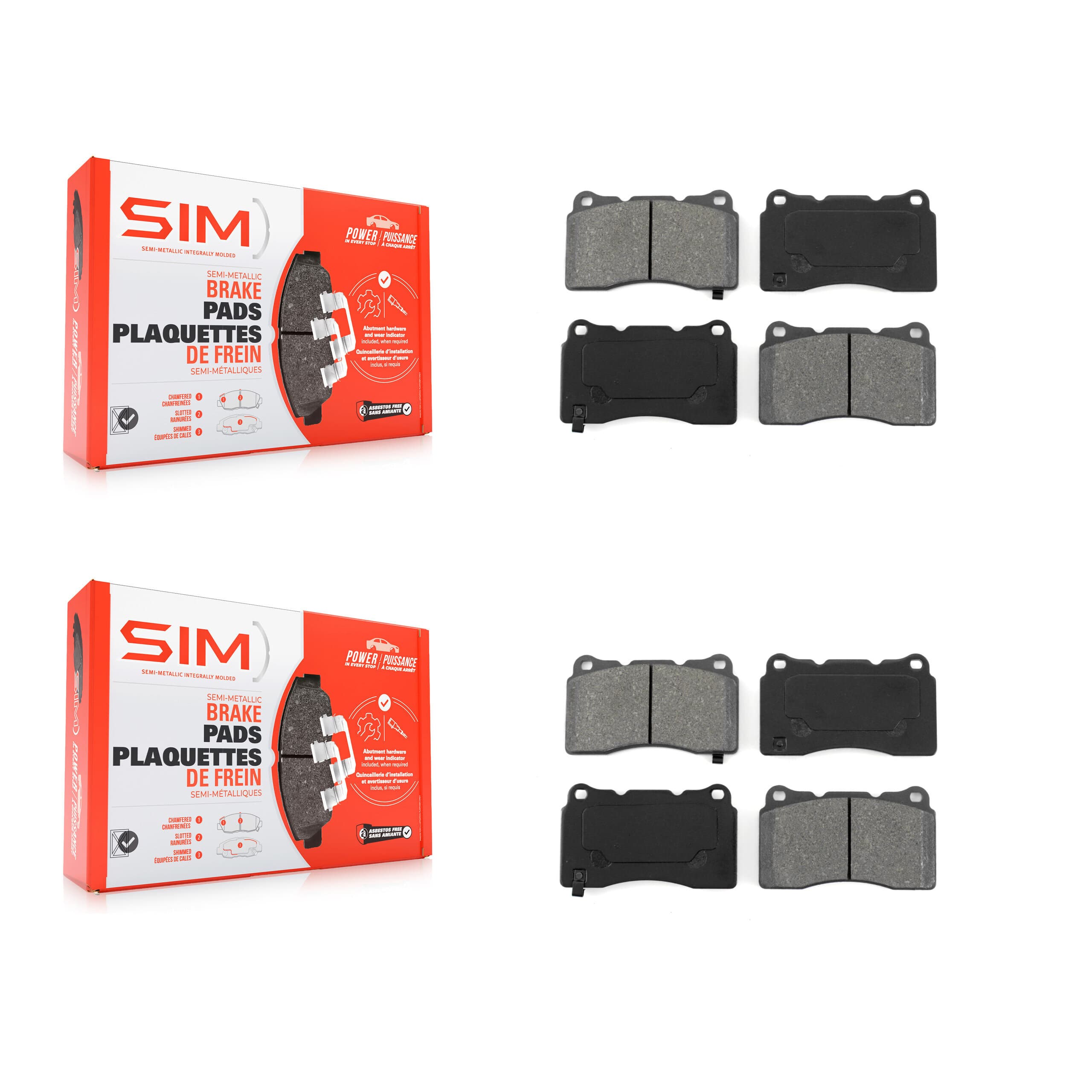 SIM - KSM-100550 - Front and Rear Disc Brake Pad Kits image 1
