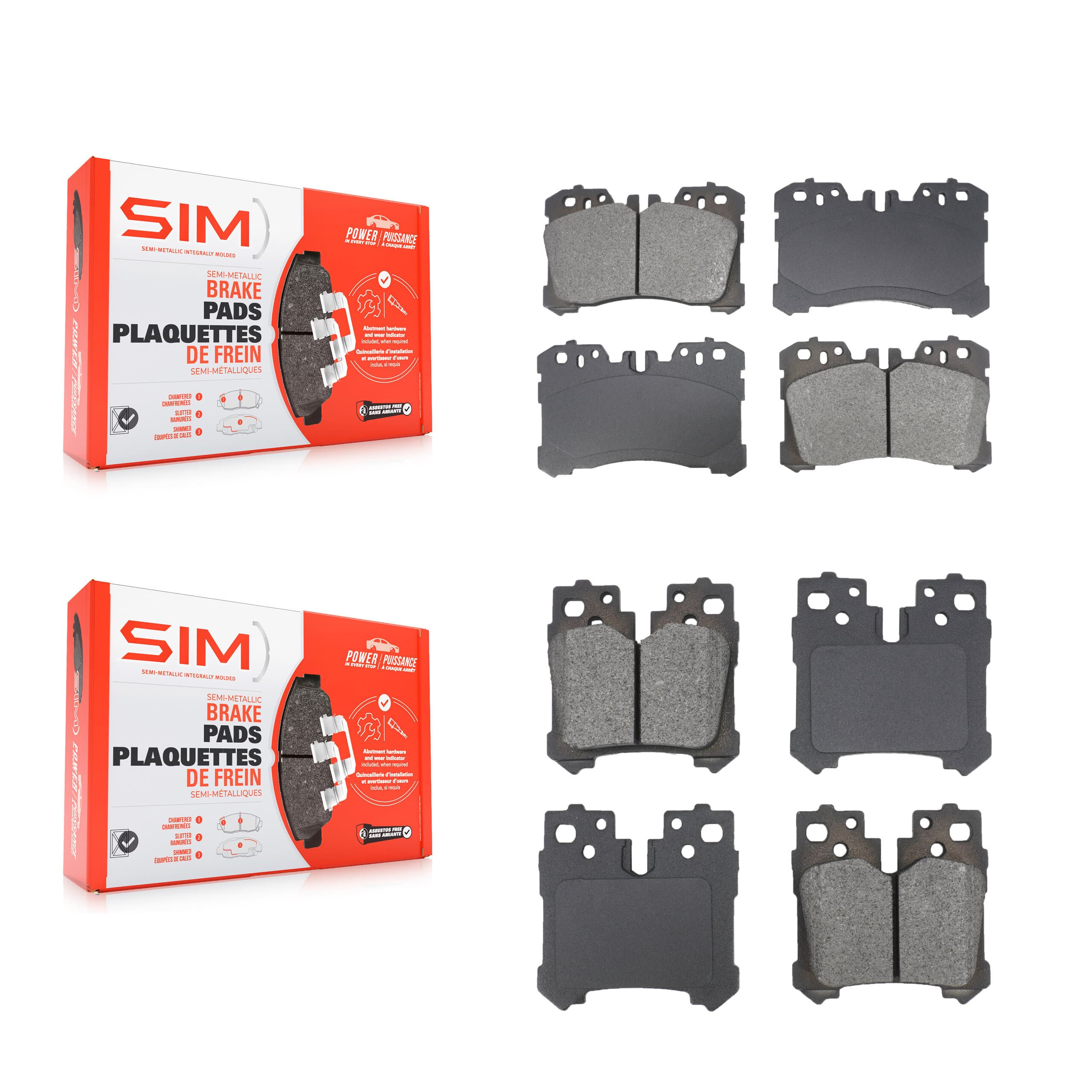 SIM - KSM-100579 - Front and Rear Disc Brake Pad Kits image 1