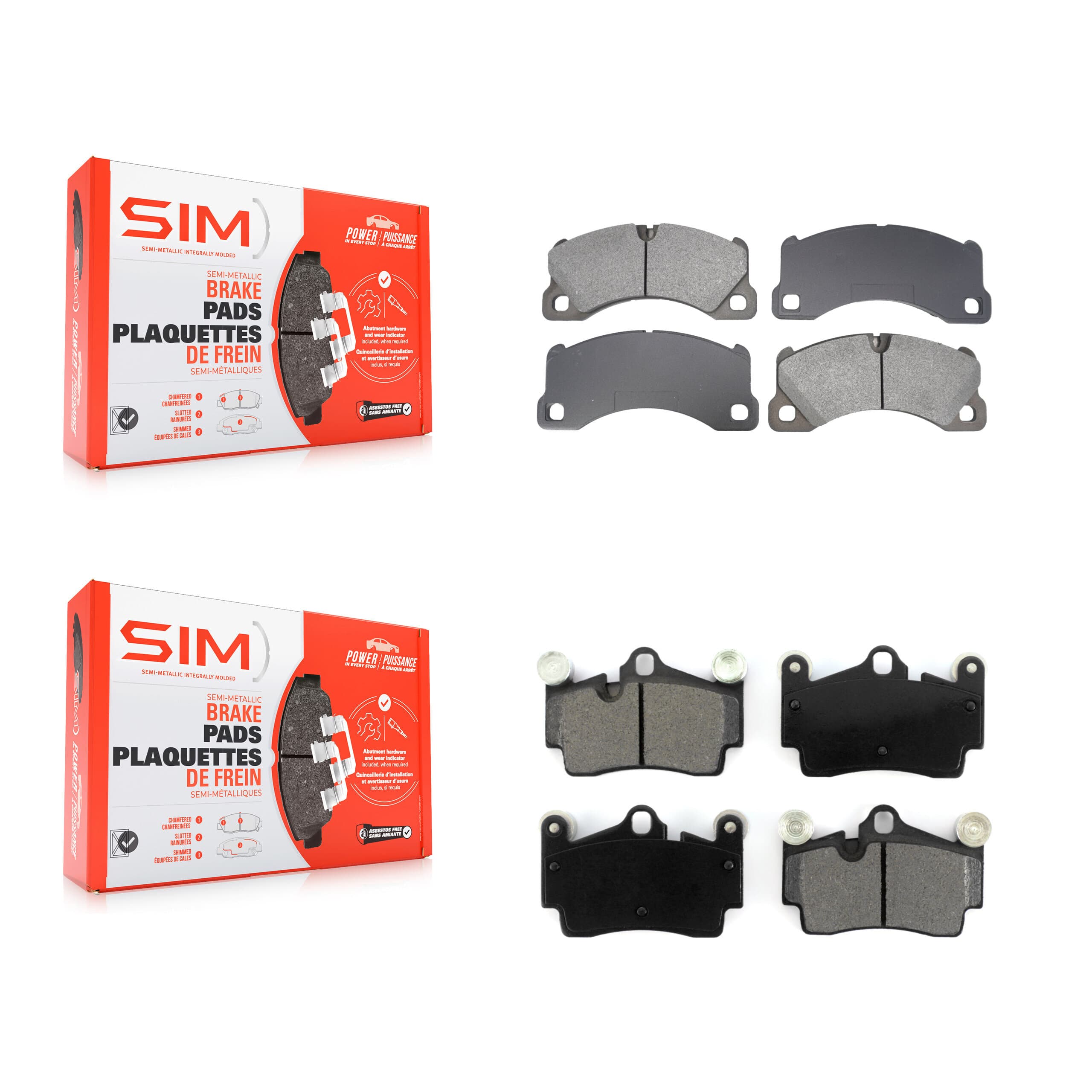 SIM - KSM-100583 - Front and Rear Disc Brake Pad Kits image 1