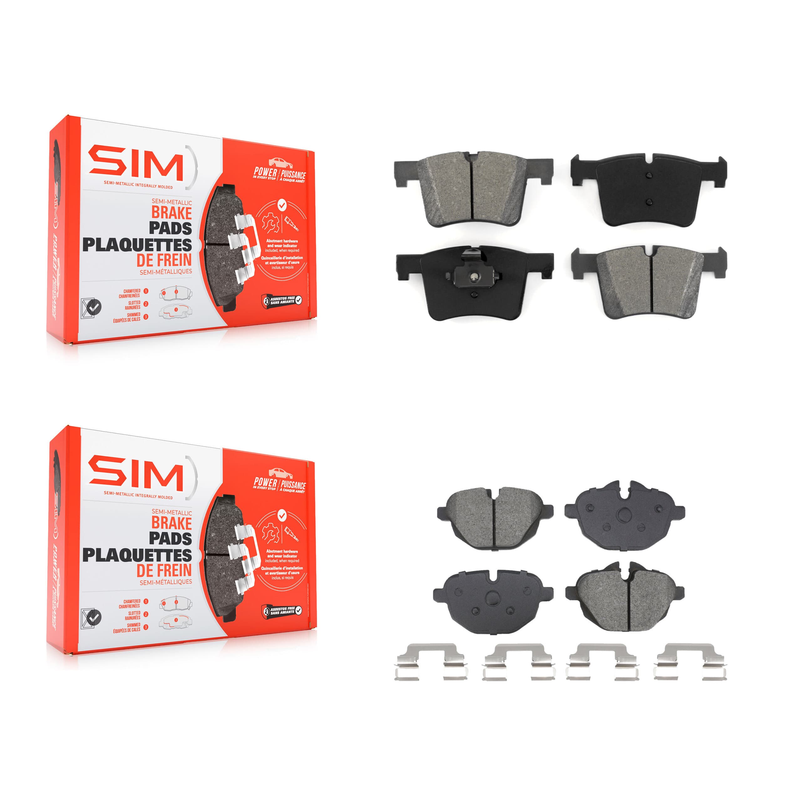 SIM - KSM-100636 - Front and Rear Disc Brake Pad Kits image 1
