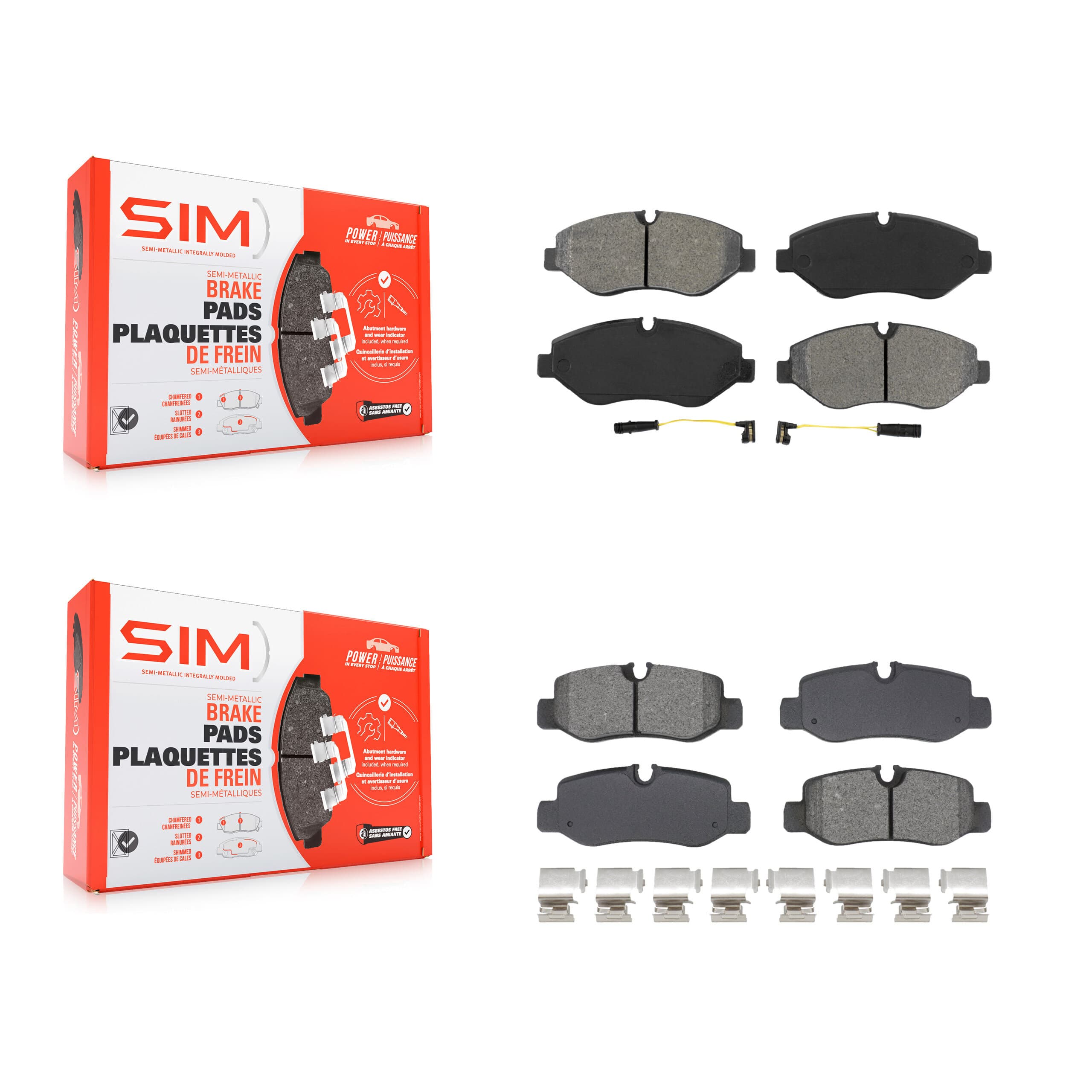 SIM - KSM-100643 - Front and Rear Disc Brake Pad Kits image 1