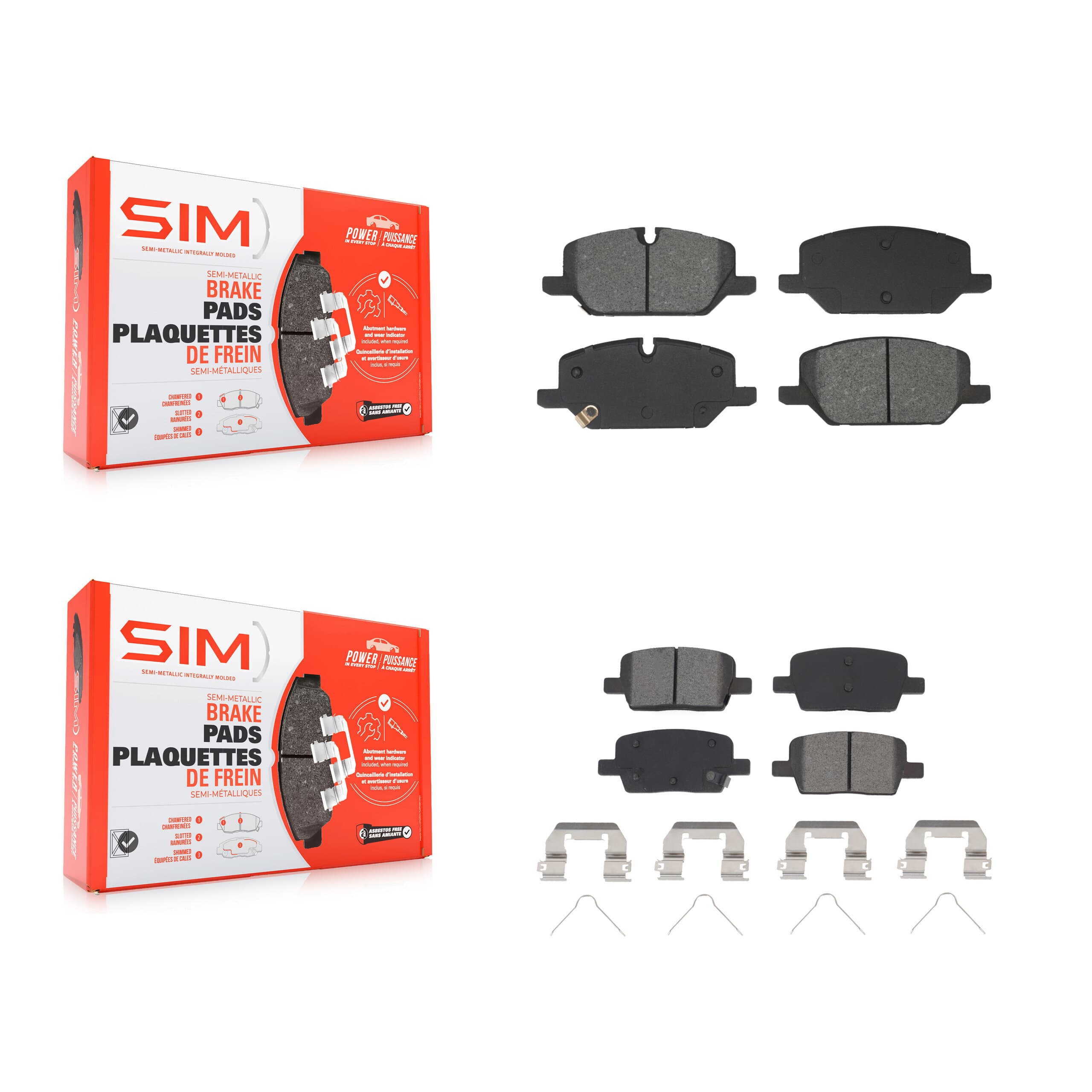 SIM - KSM-100660 - Front and Rear Disc Brake Pad Kits image 1
