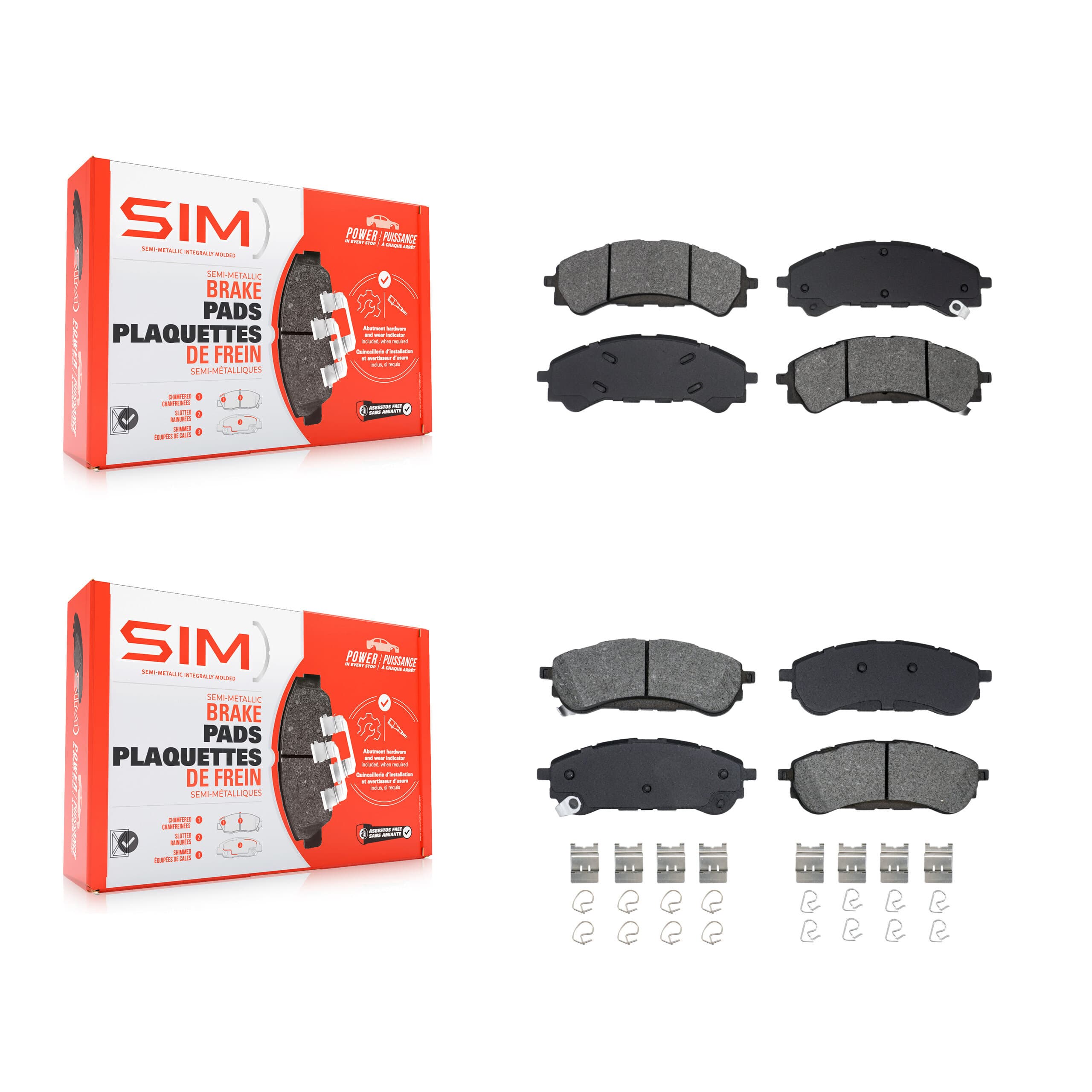 SIM - KSM-100675 - Front and Rear Disc Brake Pad Kits image 1